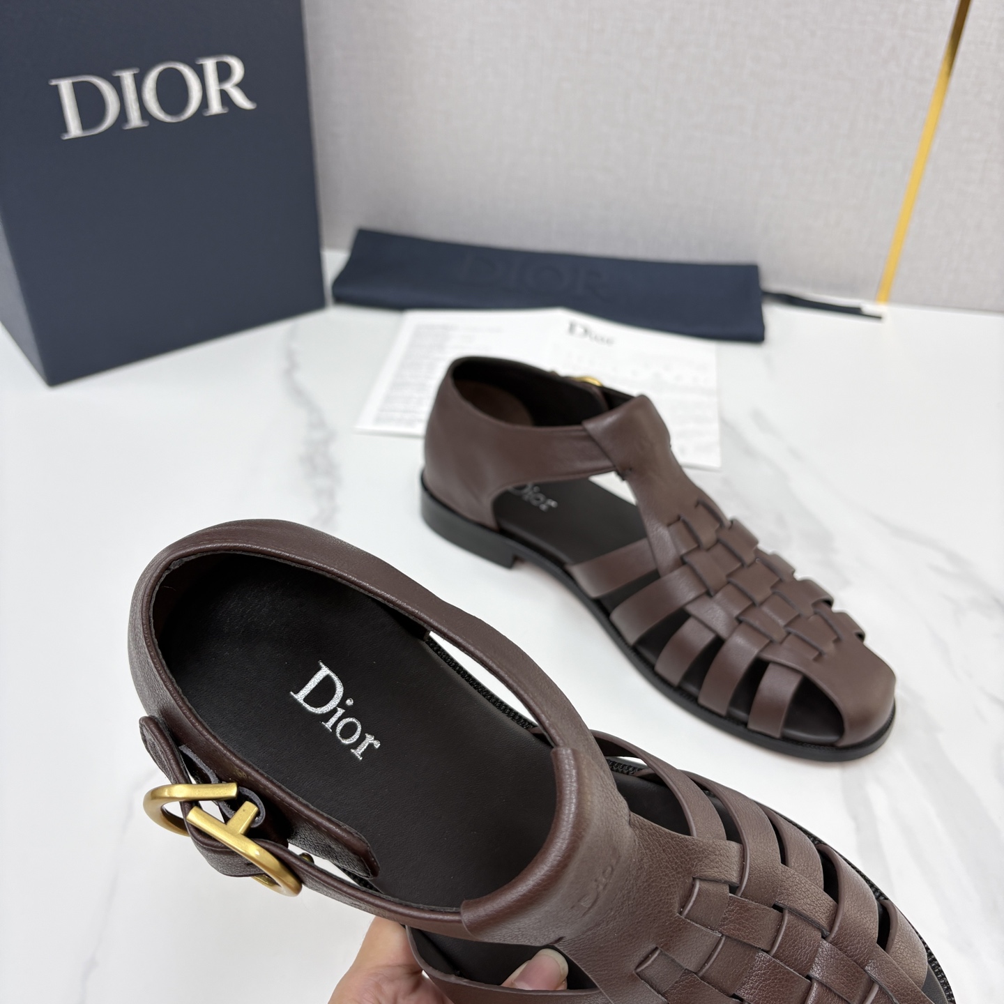 💋💍CD家新品 迪-奥 Dio*r 经典编织罗马渔夫凉鞋|复古轻奢四季百搭款 采用多道进口牛皮革手工交叉编织, 💋💍CD家新品 迪-奥 Dio*r 经典编织罗马渔夫凉鞋|复古轻奢四季百搭款 采用多道进口牛皮革手工交叉编织,