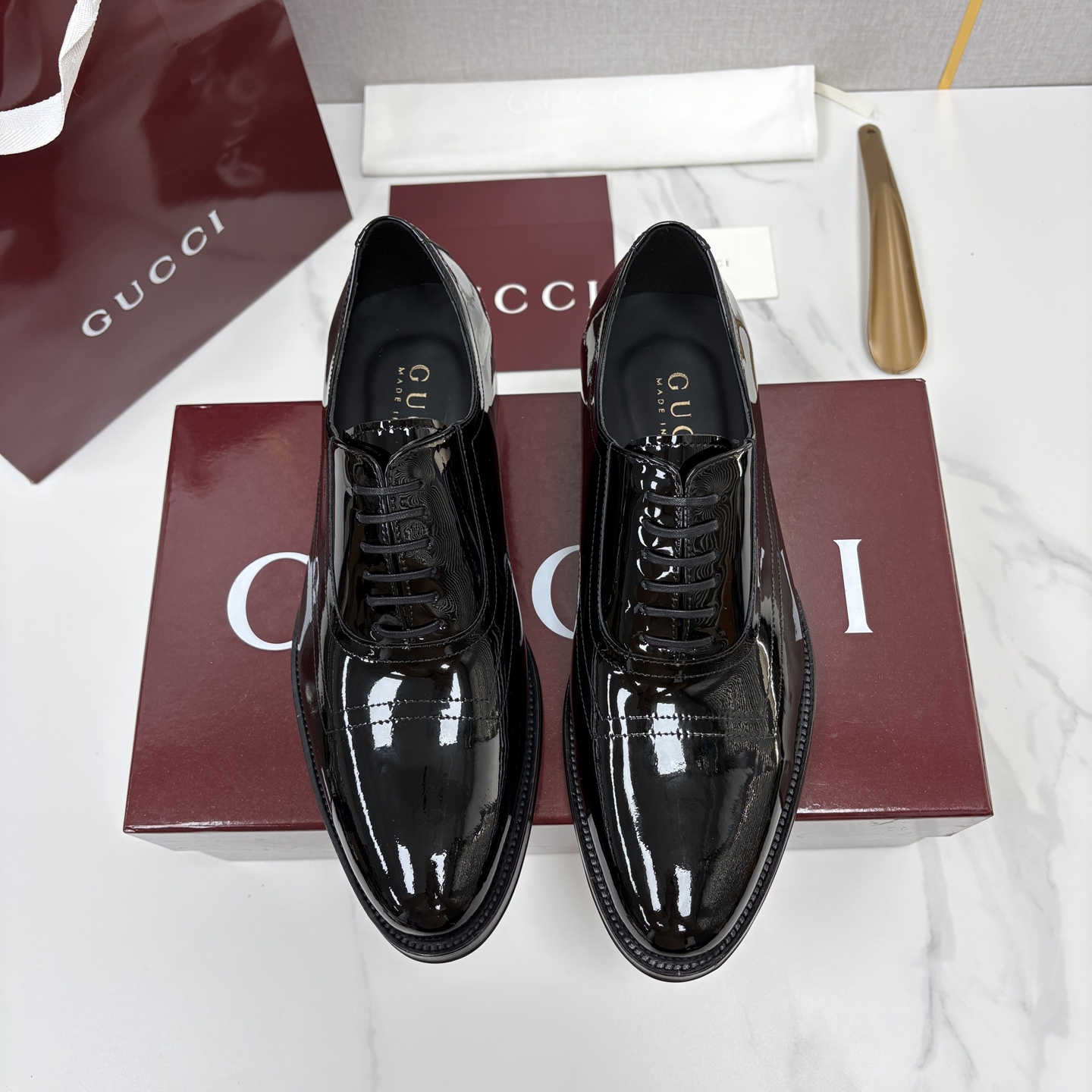 💋💍G家  GUCC*  古-驰 新品男士正装鞋皮鞋   德比鞋鞋型，是优雅与实用的平衡之选。选用细腻有光泽的进口牛皮/