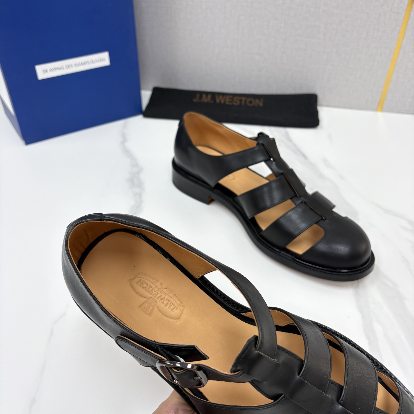 💋💍J.M.WESTO* 威士顿 复古罗马包头凉鞋 法式高端手工皮鞋标杆品牌,坚持传承法式匠心制鞋工艺,兼顾优 💋💍J.M.WESTO* 威士顿 复古罗马包头凉鞋 法式高端手工皮鞋标杆品牌,坚持传承法式匠心制鞋工艺,兼顾优