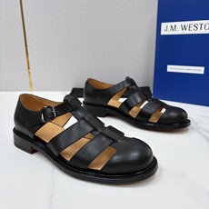 💋💍J.M.WESTO* 威士顿 复古罗马包头凉鞋 法式高端手工皮鞋标杆品牌,坚持传承法式匠心制鞋工艺,兼顾优 💋💍J.M.WESTO* 威士顿 复古罗马包头凉鞋 法式高端手工皮鞋标杆品牌,坚持传承法式匠心制鞋工艺,兼顾优