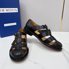 💋💍J.M.WESTO* 威士顿 复古罗马包头凉鞋 法式高端手工皮鞋标杆品牌,坚持传承法式匠心制鞋工艺,兼顾优 💋💍J.M.WESTO* 威士顿 复古罗马包头凉鞋 法式高端手工皮鞋标杆品牌,坚持传承法式匠心制鞋工艺,兼顾优