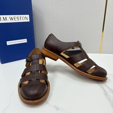 💋💍J.M.WESTO* 威士顿 复古罗马包头凉鞋 法式高端手工皮鞋标杆品牌,坚持传承法式匠心制鞋工艺,兼顾优 💋💍J.M.WESTO* 威士顿 复古罗马包头凉鞋 法式高端手工皮鞋标杆品牌,坚持传承法式匠心制鞋工艺,兼顾优