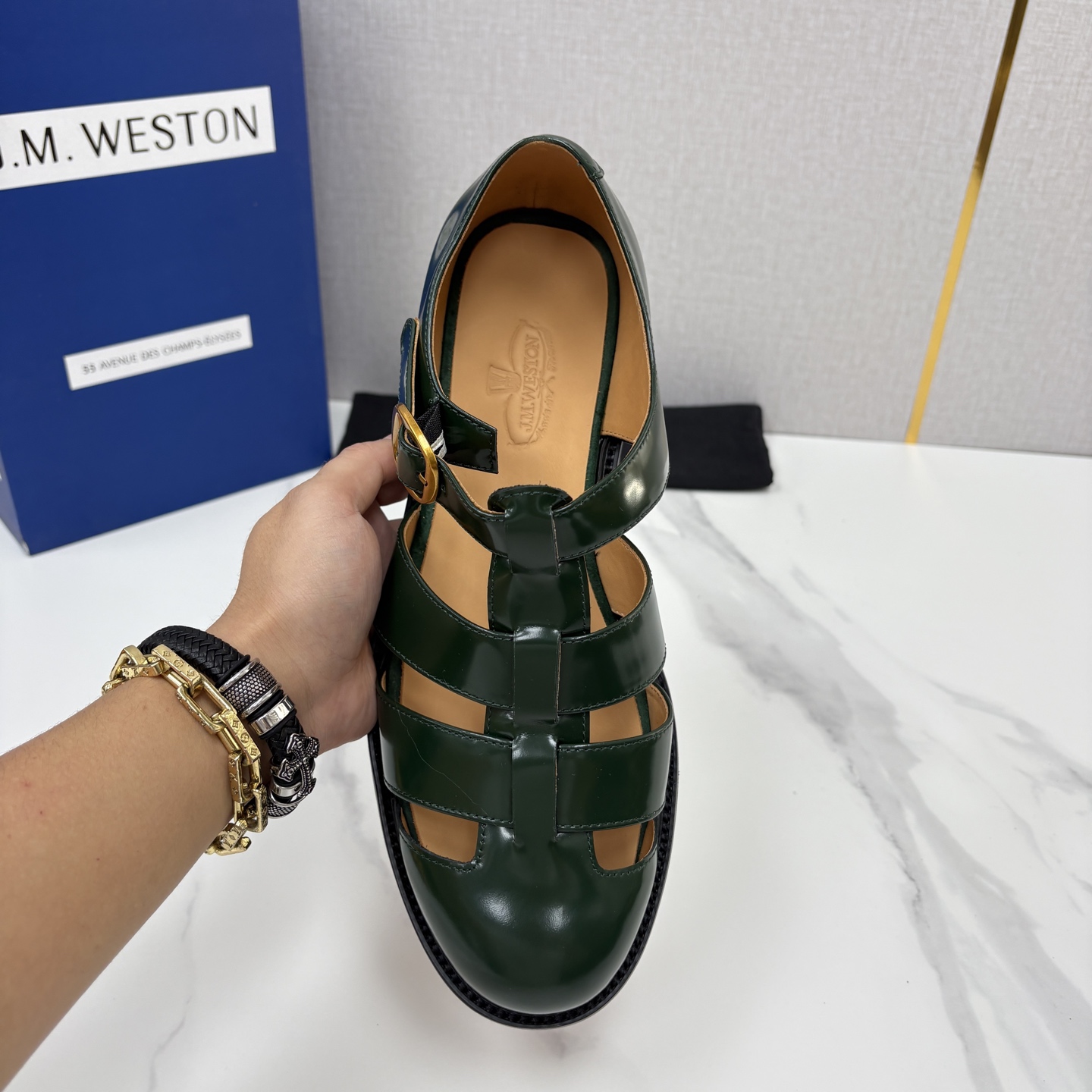 💋💍J.M.WESTO* 威士顿 复古罗马包头凉鞋 法式高端手工皮鞋标杆品牌,坚持传承法式匠心制鞋工艺,兼顾优 💋💍J.M.WESTO* 威士顿 复古罗马包头凉鞋 法式高端手工皮鞋标杆品牌,坚持传承法式匠心制鞋工艺,兼顾优