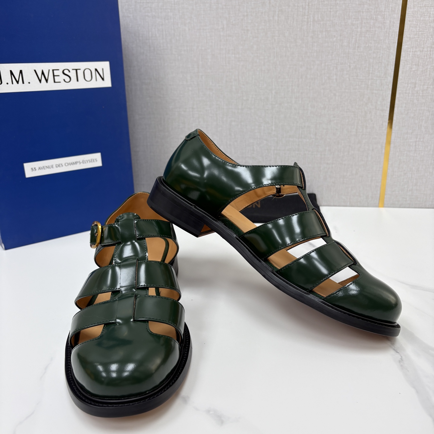 💋💍J.M.WESTO* 威士顿 复古罗马包头凉鞋 法式高端手工皮鞋标杆品牌,坚持传承法式匠心制鞋工艺,兼顾优 💋💍J.M.WESTO* 威士顿 复古罗马包头凉鞋 法式高端手工皮鞋标杆品牌,坚持传承法式匠心制鞋工艺,兼顾优