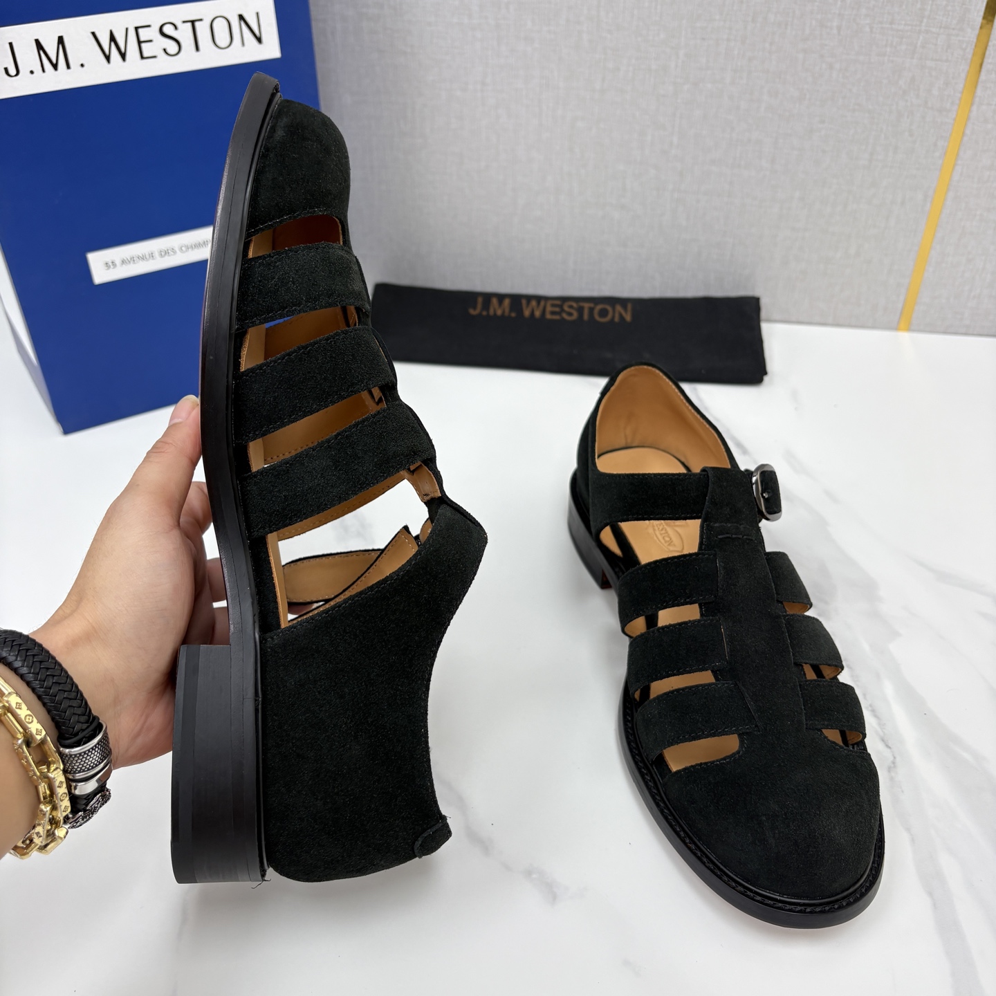 💋💍J.M.WESTO* 威士顿 复古罗马包头凉鞋 法式高端手工皮鞋标杆品牌,坚持传承法式匠心制鞋工艺,兼顾优 💋💍J.M.WESTO* 威士顿 复古罗马包头凉鞋 法式高端手工皮鞋标杆品牌,坚持传承法式匠心制鞋工艺,兼顾优