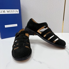 💋💍J.M.WESTO* 威士顿 复古罗马包头凉鞋 法式高端手工皮鞋标杆品牌,坚持传承法式匠心制鞋工艺,兼顾优 💋💍J.M.WESTO* 威士顿 复古罗马包头凉鞋 法式高端手工皮鞋标杆品牌,坚持传承法式匠心制鞋工艺,兼顾优