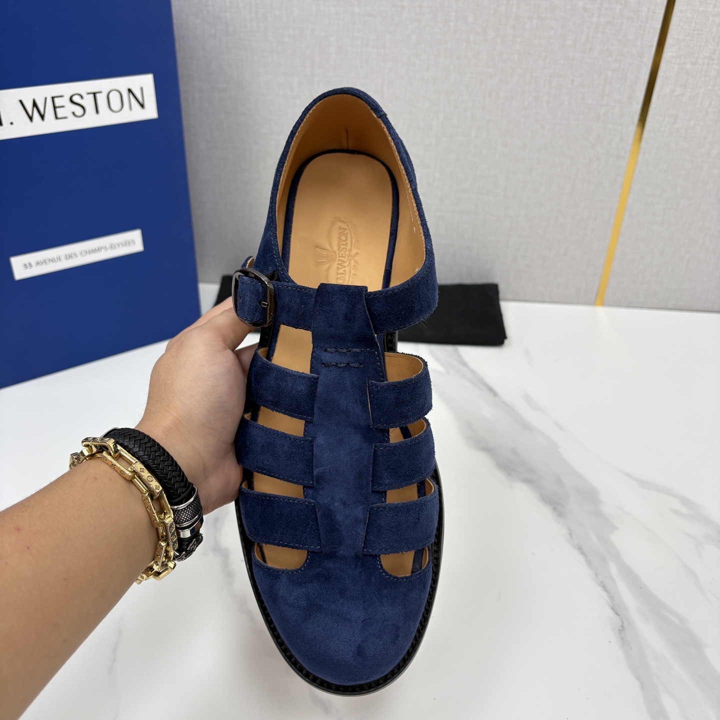 💋💍J.M.WESTO* 威士顿 复古罗马包头凉鞋 法式高端手工皮鞋标杆品牌,坚持传承法式匠心制鞋工艺,兼顾优 💋💍J.M.WESTO* 威士顿 复古罗马包头凉鞋 法式高端手工皮鞋标杆品牌,坚持传承法式匠心制鞋工艺,兼顾优