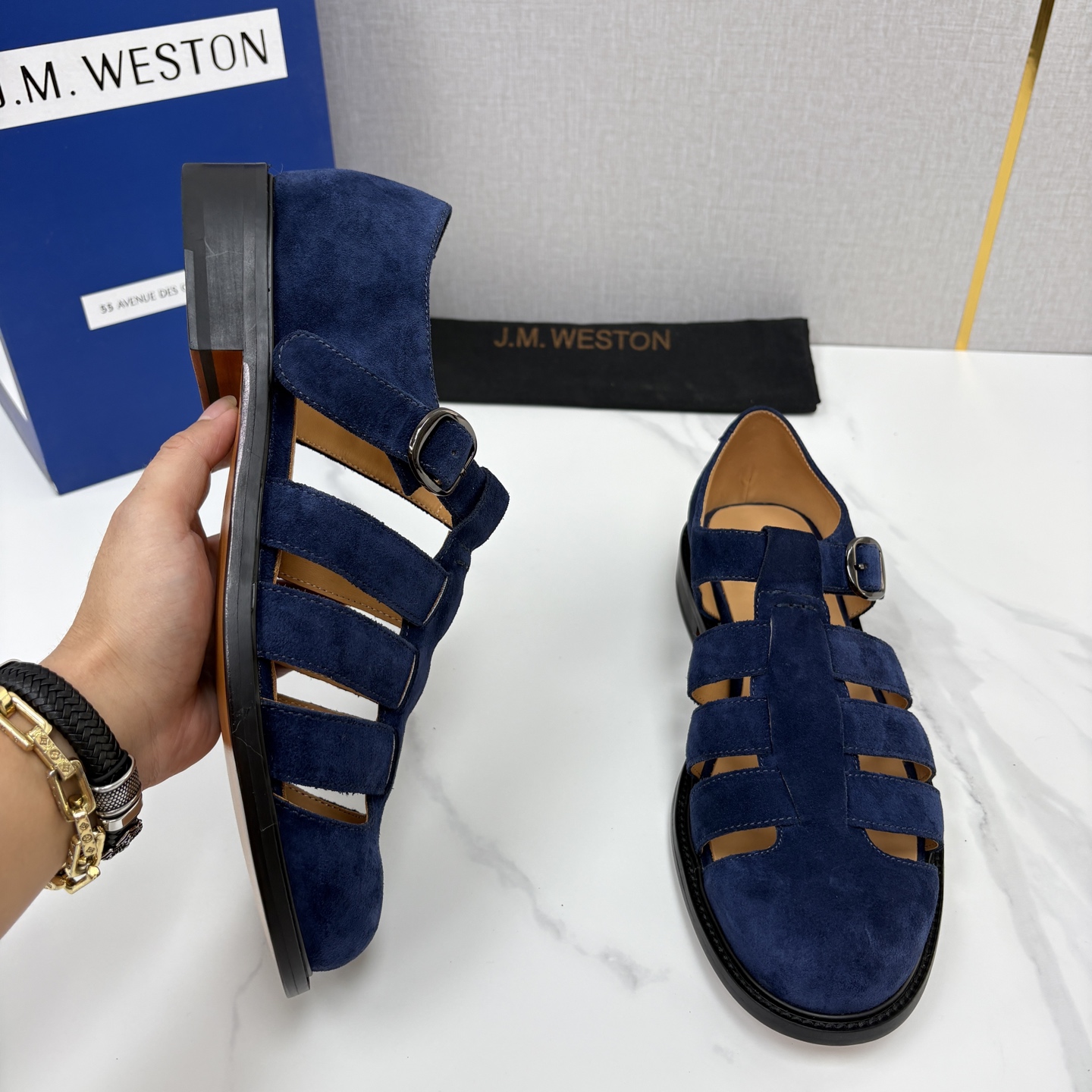 💋💍J.M.WESTO* 威士顿 复古罗马包头凉鞋 法式高端手工皮鞋标杆品牌,坚持传承法式匠心制鞋工艺,兼顾优 💋💍J.M.WESTO* 威士顿 复古罗马包头凉鞋 法式高端手工皮鞋标杆品牌,坚持传承法式匠心制鞋工艺,兼顾优
