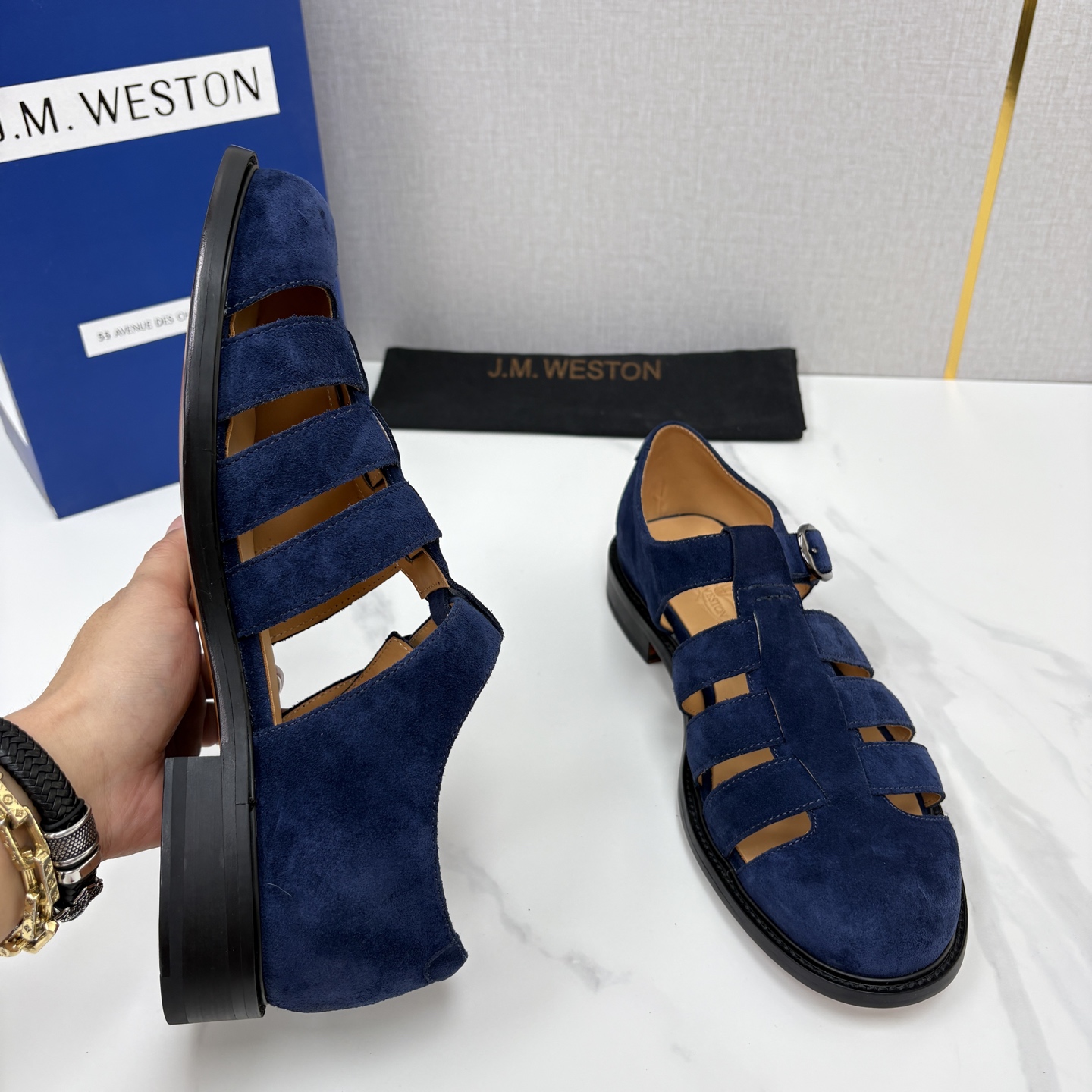 💋💍J.M.WESTO* 威士顿 复古罗马包头凉鞋 法式高端手工皮鞋标杆品牌,坚持传承法式匠心制鞋工艺,兼顾优 💋💍J.M.WESTO* 威士顿 复古罗马包头凉鞋 法式高端手工皮鞋标杆品牌,坚持传承法式匠心制鞋工艺,兼顾优