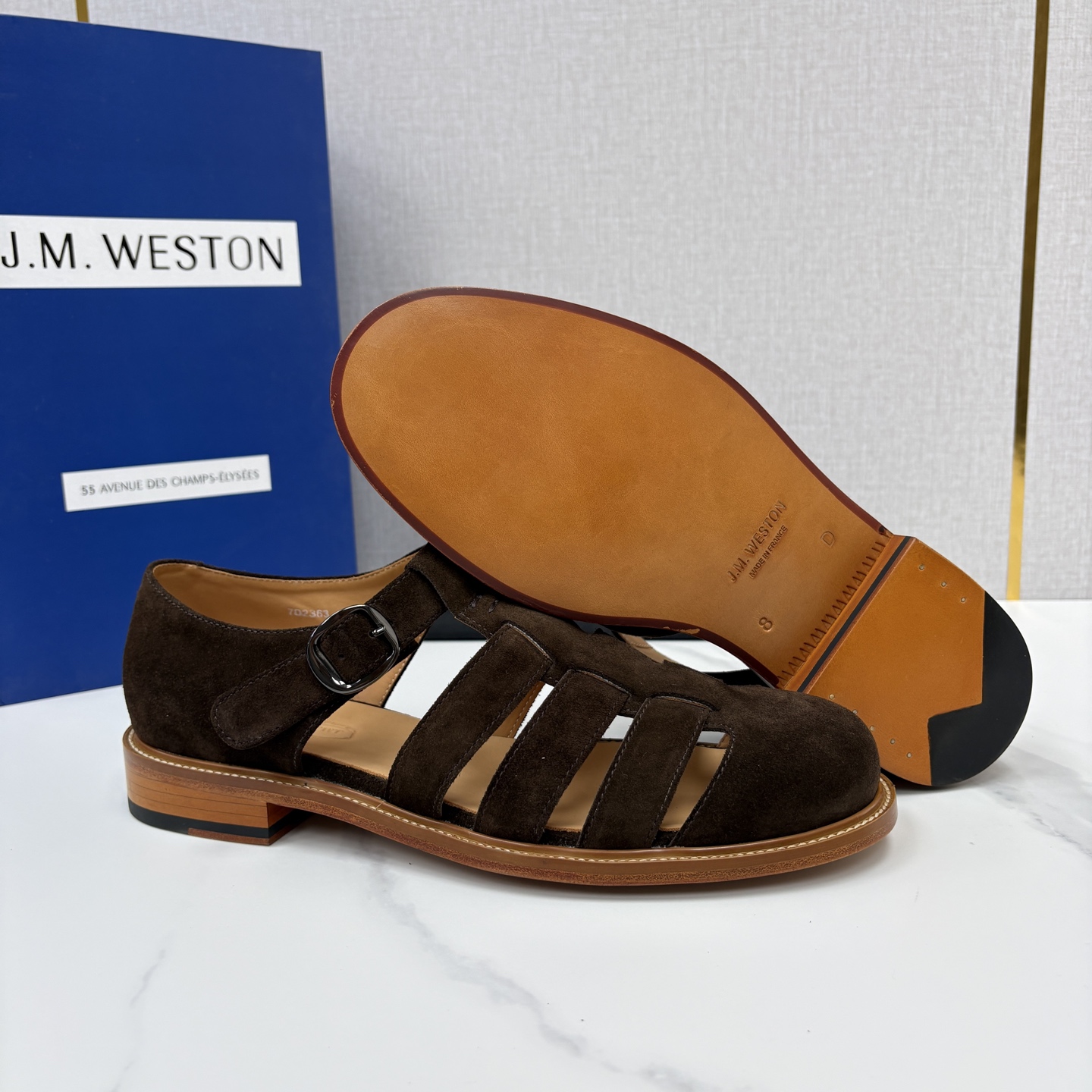 💋💍J.M.WESTO*   威士顿  复古罗马包头凉鞋   法式高端手工皮鞋标杆品牌，坚持传承法式匠心制鞋工艺，兼顾优