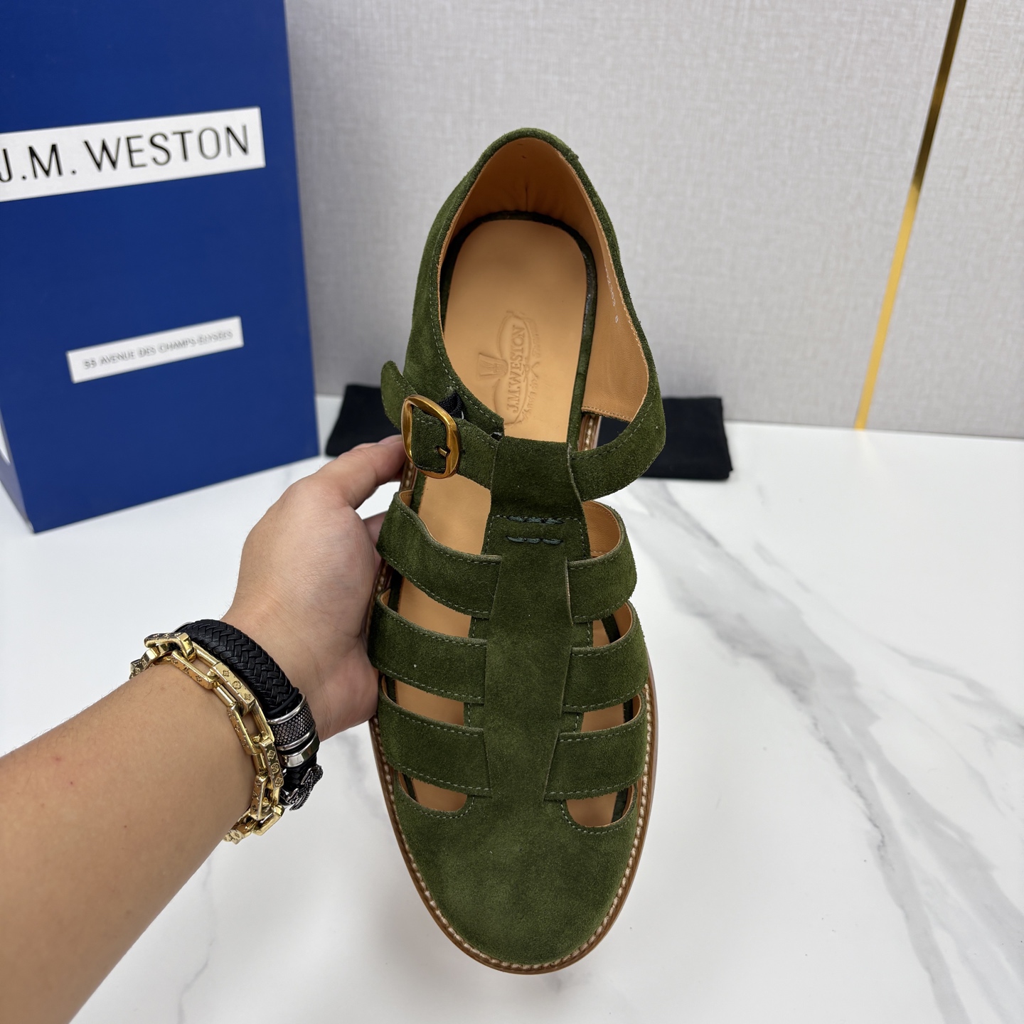 💋💍J.M.WESTO* 威士顿 复古罗马包头凉鞋 法式高端手工皮鞋标杆品牌,坚持传承法式匠心制鞋工艺,兼顾优 💋💍J.M.WESTO* 威士顿 复古罗马包头凉鞋 法式高端手工皮鞋标杆品牌,坚持传承法式匠心制鞋工艺,兼顾优