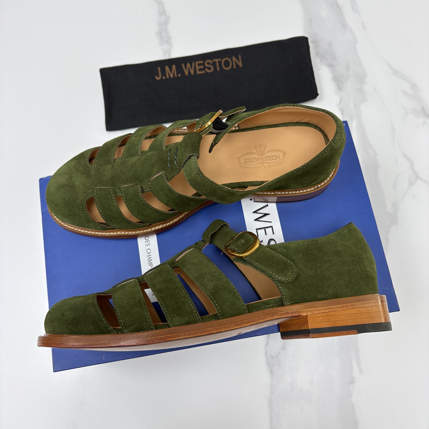 💋💍J.M.WESTO* 威士顿 复古罗马包头凉鞋 法式高端手工皮鞋标杆品牌,坚持传承法式匠心制鞋工艺,兼顾优 💋💍J.M.WESTO* 威士顿 复古罗马包头凉鞋 法式高端手工皮鞋标杆品牌,坚持传承法式匠心制鞋工艺,兼顾优
