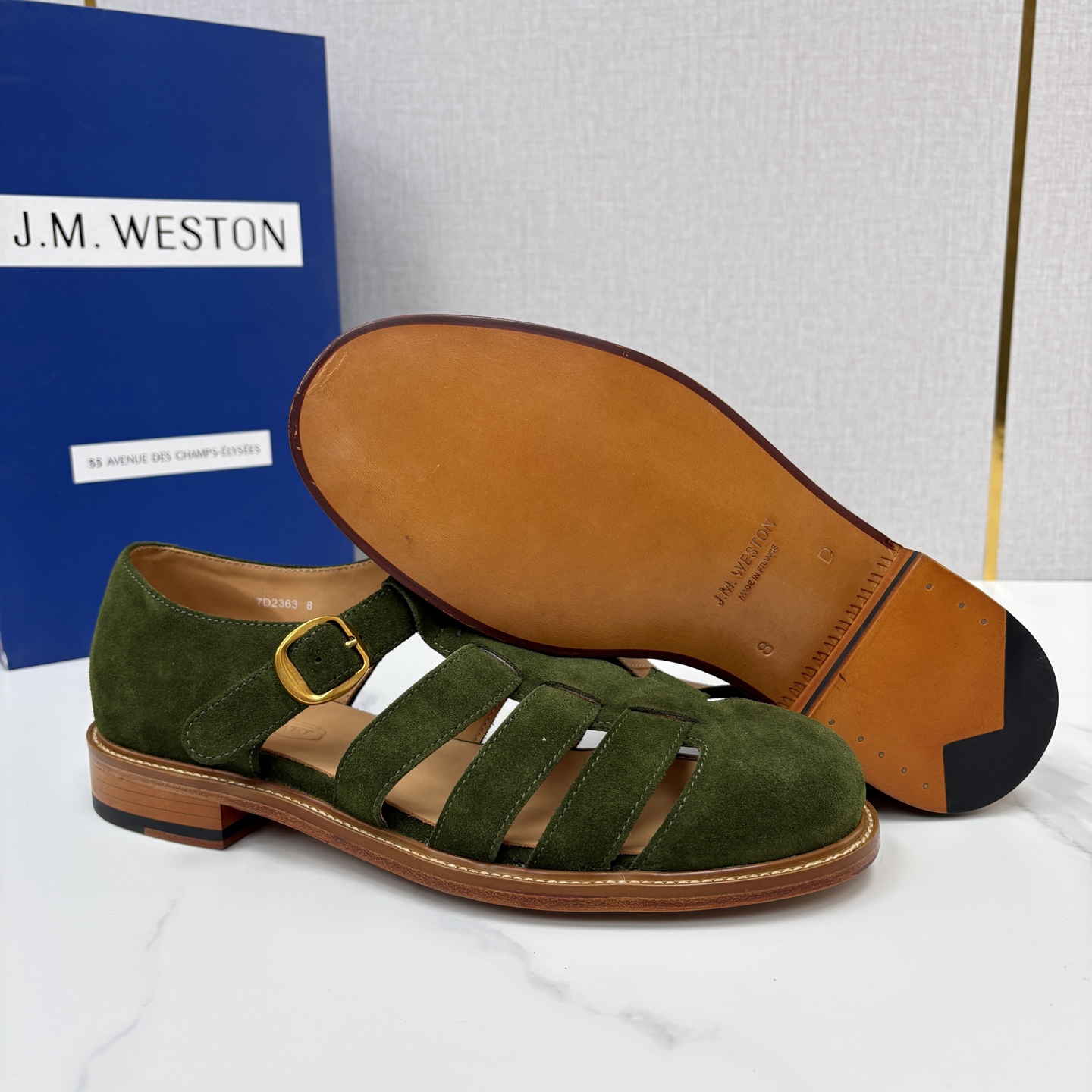 💋💍J.M.WESTO* 威士顿 复古罗马包头凉鞋 法式高端手工皮鞋标杆品牌,坚持传承法式匠心制鞋工艺,兼顾优 💋💍J.M.WESTO* 威士顿 复古罗马包头凉鞋 法式高端手工皮鞋标杆品牌,坚持传承法式匠心制鞋工艺,兼顾优