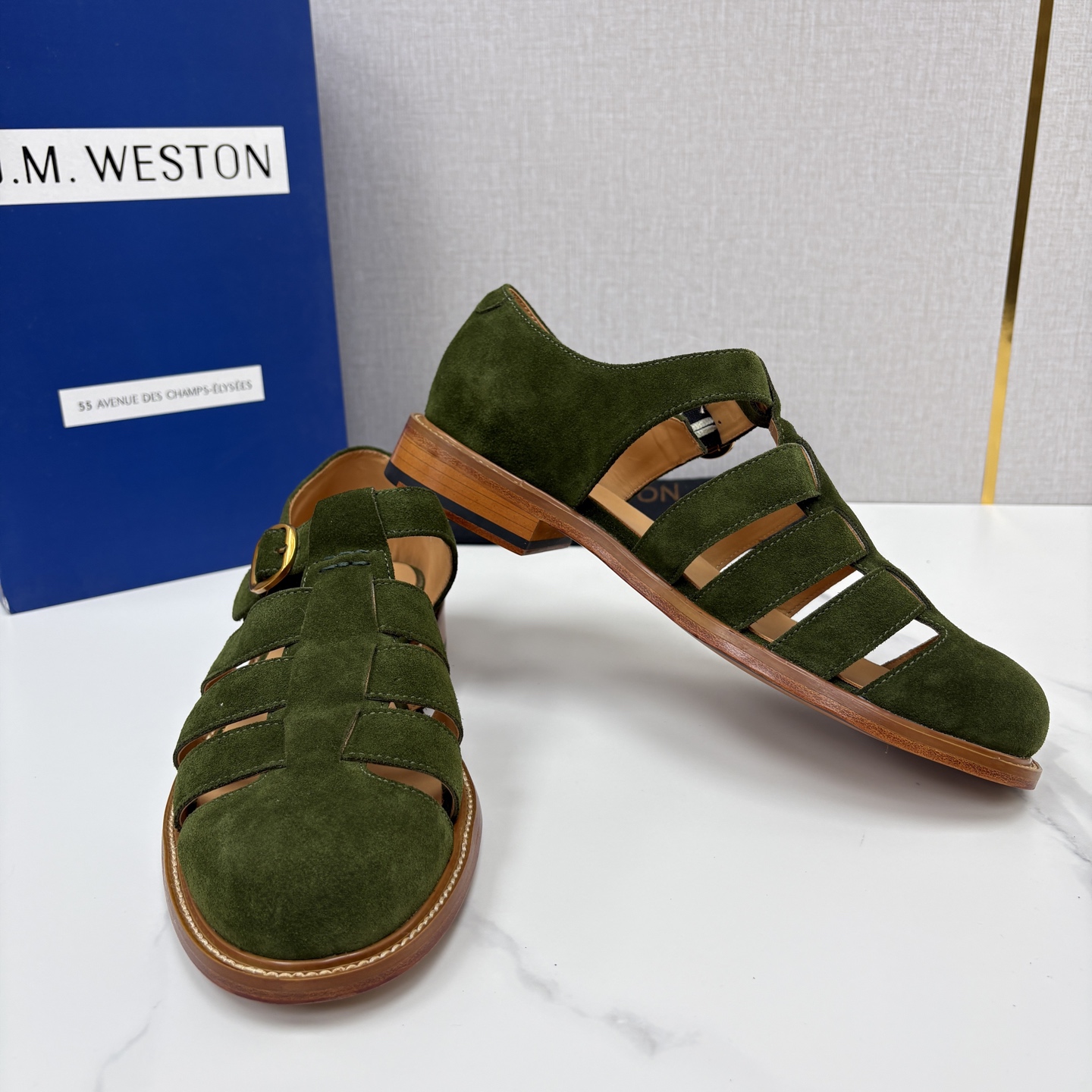 💋💍J.M.WESTO* 威士顿 复古罗马包头凉鞋 法式高端手工皮鞋标杆品牌,坚持传承法式匠心制鞋工艺,兼顾优 💋💍J.M.WESTO* 威士顿 复古罗马包头凉鞋 法式高端手工皮鞋标杆品牌,坚持传承法式匠心制鞋工艺,兼顾优