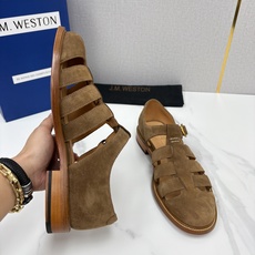 💋💍J.M.WESTO* 威士顿 复古罗马包头凉鞋 法式高端手工皮鞋标杆品牌,坚持传承法式匠心制鞋工艺,兼顾优 💋💍J.M.WESTO* 威士顿 复古罗马包头凉鞋 法式高端手工皮鞋标杆品牌,坚持传承法式匠心制鞋工艺,兼顾优