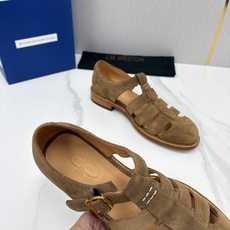 💋💍J.M.WESTO* 威士顿 复古罗马包头凉鞋 法式高端手工皮鞋标杆品牌,坚持传承法式匠心制鞋工艺,兼顾优 💋💍J.M.WESTO* 威士顿 复古罗马包头凉鞋 法式高端手工皮鞋标杆品牌,坚持传承法式匠心制鞋工艺,兼顾优