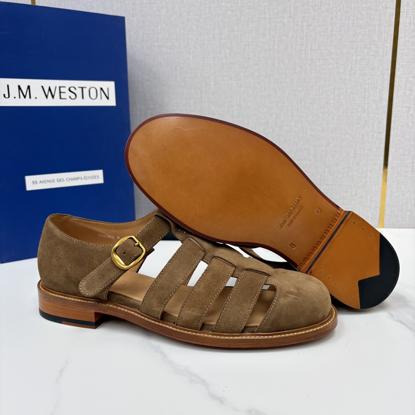 💋💍J.M.WESTO* 威士顿 复古罗马包头凉鞋 法式高端手工皮鞋标杆品牌,坚持传承法式匠心制鞋工艺,兼顾优 💋💍J.M.WESTO* 威士顿 复古罗马包头凉鞋 法式高端手工皮鞋标杆品牌,坚持传承法式匠心制鞋工艺,兼顾优