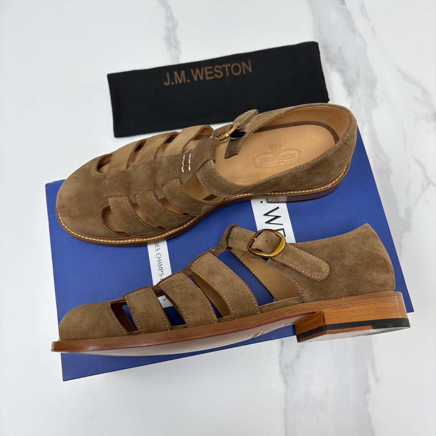 💋💍J.M.WESTO* 威士顿 复古罗马包头凉鞋 法式高端手工皮鞋标杆品牌,坚持传承法式匠心制鞋工艺,兼顾优 💋💍J.M.WESTO* 威士顿 复古罗马包头凉鞋 法式高端手工皮鞋标杆品牌,坚持传承法式匠心制鞋工艺,兼顾优