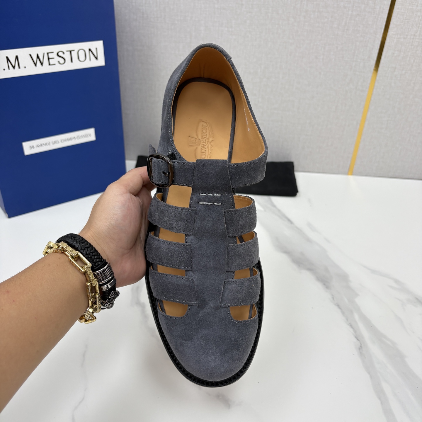 💋💍J.M.WESTO* 威士顿 复古罗马包头凉鞋 法式高端手工皮鞋标杆品牌,坚持传承法式匠心制鞋工艺,兼顾优 💋💍J.M.WESTO* 威士顿 复古罗马包头凉鞋 法式高端手工皮鞋标杆品牌,坚持传承法式匠心制鞋工艺,兼顾优