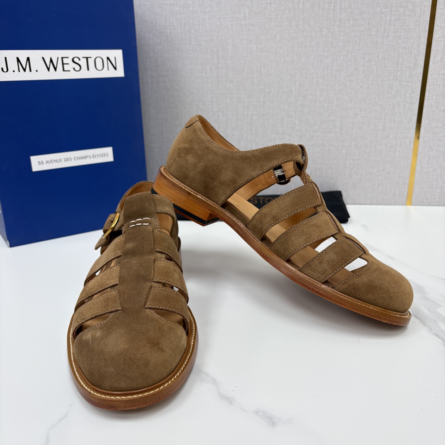 💋💍J.M.WESTO* 威士顿 复古罗马包头凉鞋 法式高端手工皮鞋标杆品牌,坚持传承法式匠心制鞋工艺,兼顾优 💋💍J.M.WESTO* 威士顿 复古罗马包头凉鞋 法式高端手工皮鞋标杆品牌,坚持传承法式匠心制鞋工艺,兼顾优
