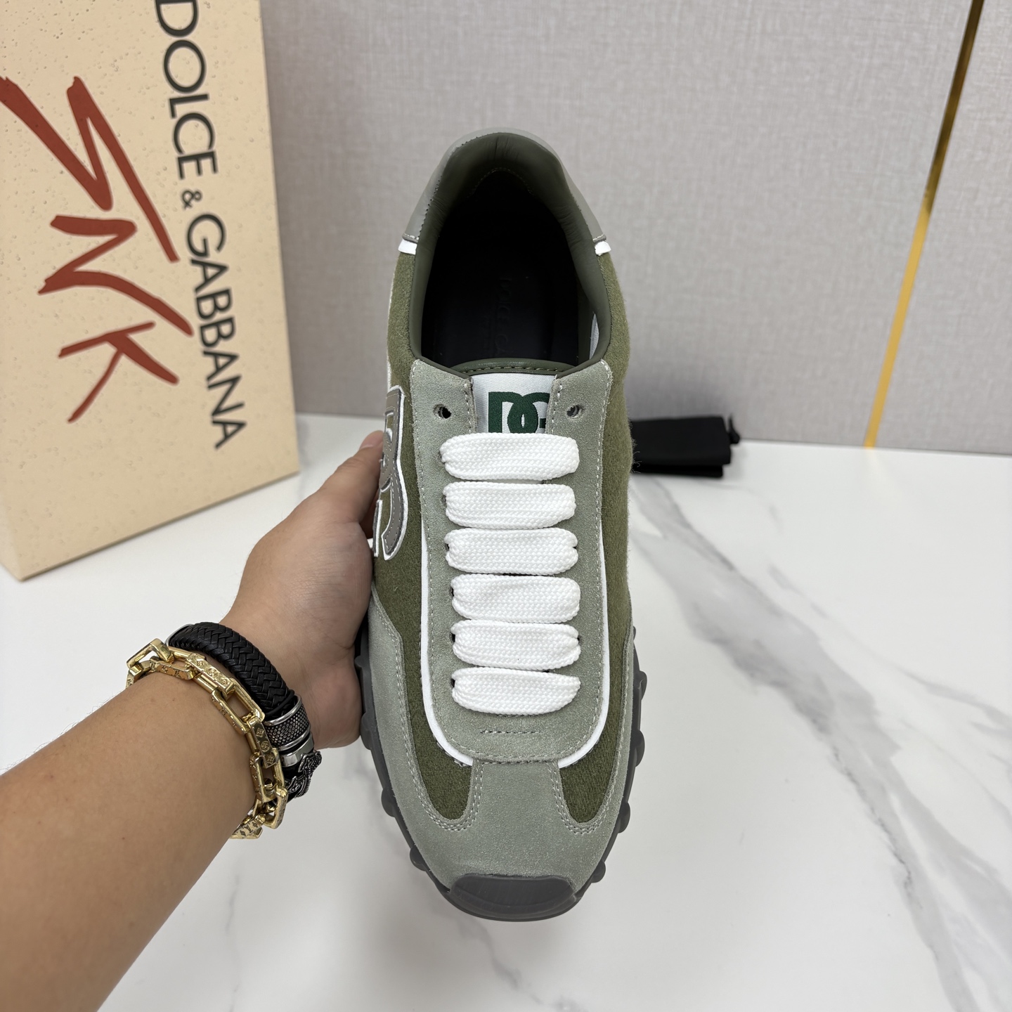 💋💍DG 家新品   Dolce &Gabban*  杜嘉～班纳  多材质拼接休闲运动阿甘鞋    运动与现代感兼具的运