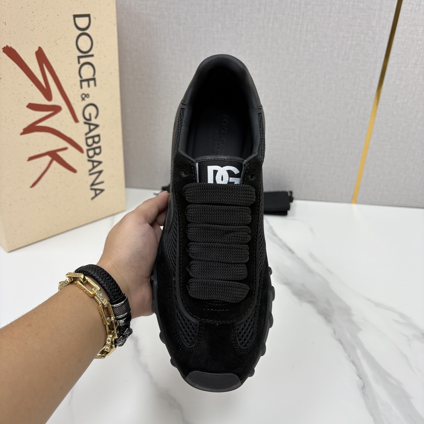 💋💍DG 家新品   Dolce &Gabban*  杜嘉～班纳  多材质拼接休闲运动阿甘鞋    运动与现代感兼具的运