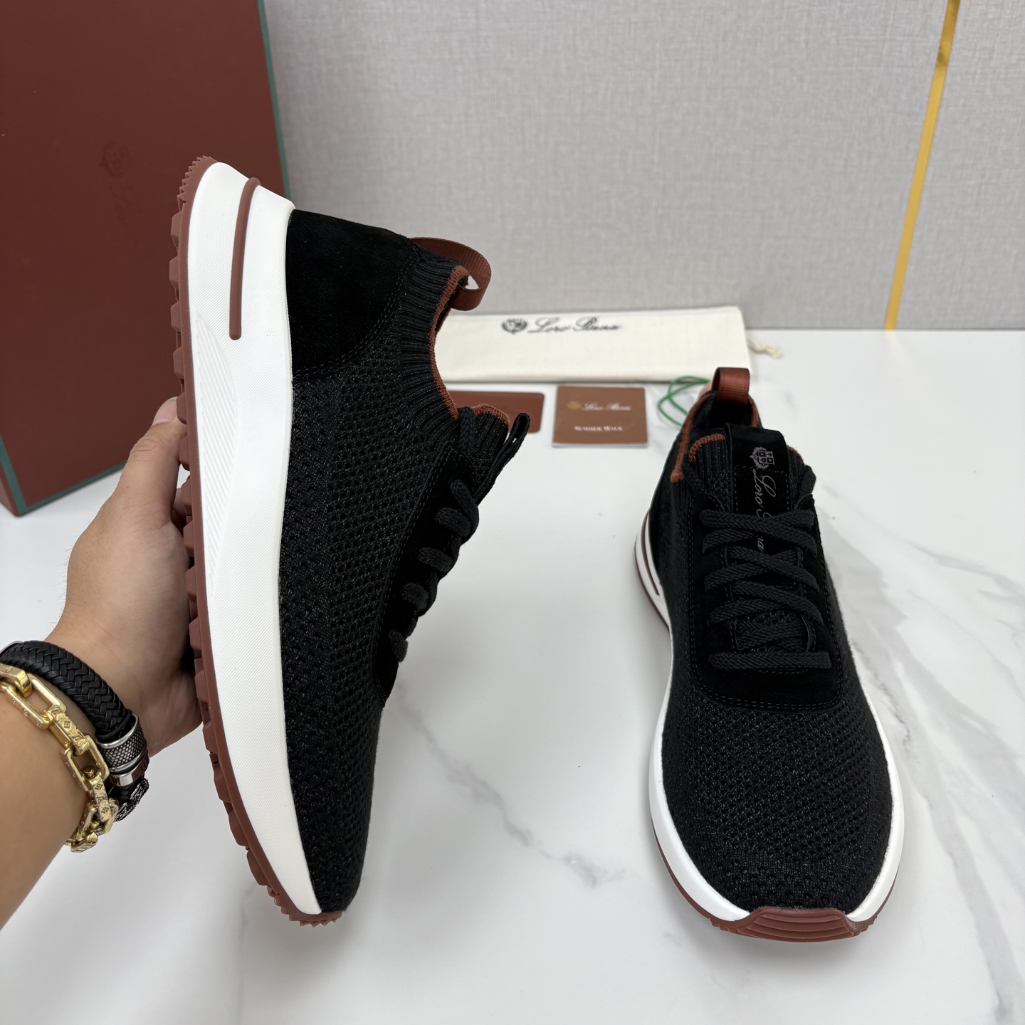 💋💍 LP新品 Loro Pian*  诺悠*翩雅   360 Lp Flexy Active 飞织运动鞋， 官方 7,