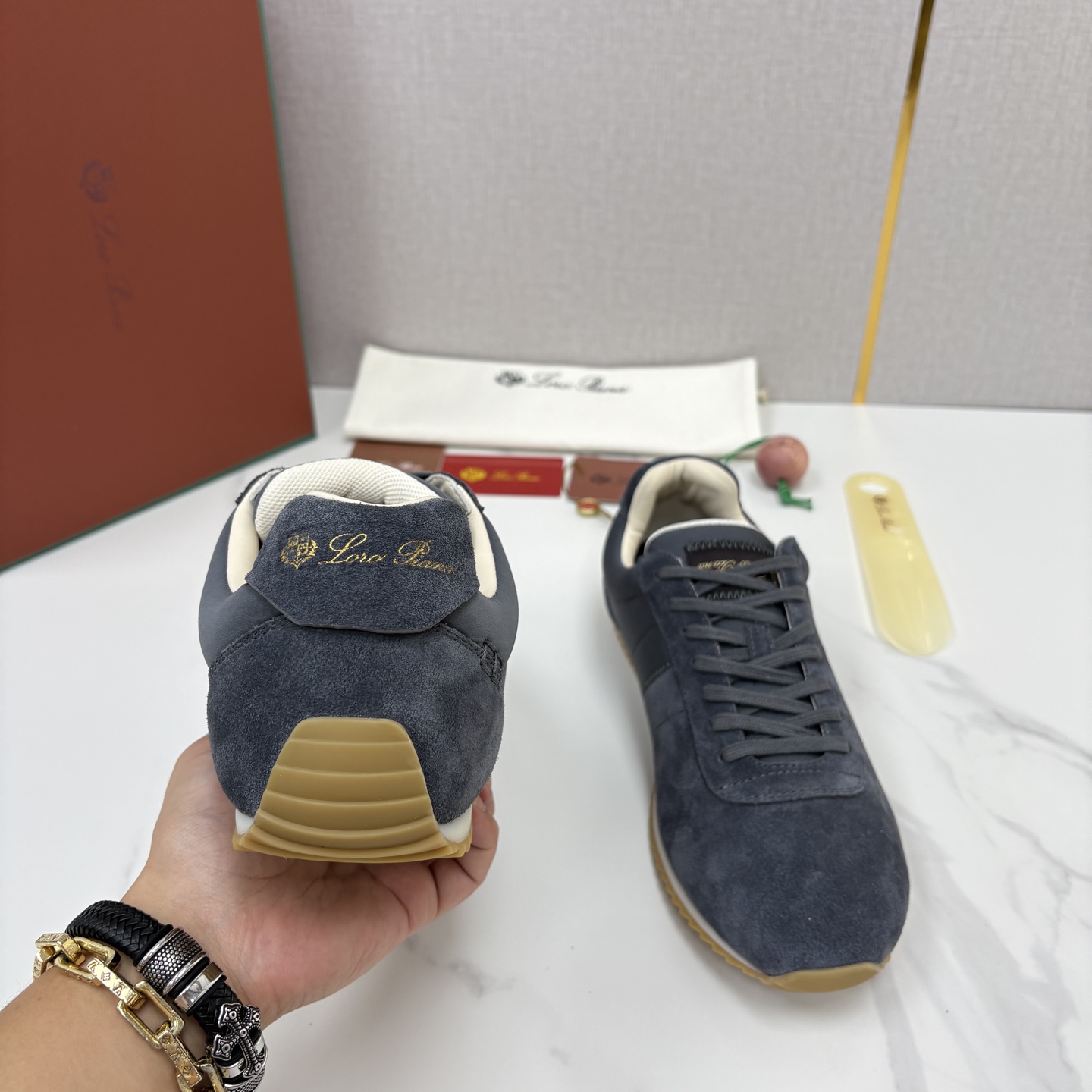 💋💍LP 家新品 Loro Pian* 诺悠*翩雅 Fast Walk 男士绒面牛皮拼接休闲运动鞋 官方 💋💍LP 家新品 Loro Pian* 诺悠*翩雅 Fast Walk 男士绒面牛皮拼接休闲运动鞋 官方