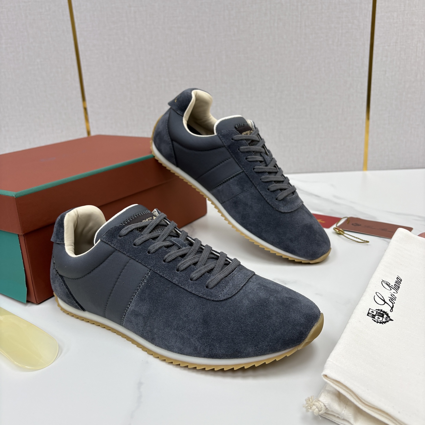 💋💍LP 家新品 Loro Pian* 诺悠*翩雅 Fast Walk 男士绒面牛皮拼接休闲运动鞋 官方 💋💍LP 家新品 Loro Pian* 诺悠*翩雅 Fast Walk 男士绒面牛皮拼接休闲运动鞋 官方