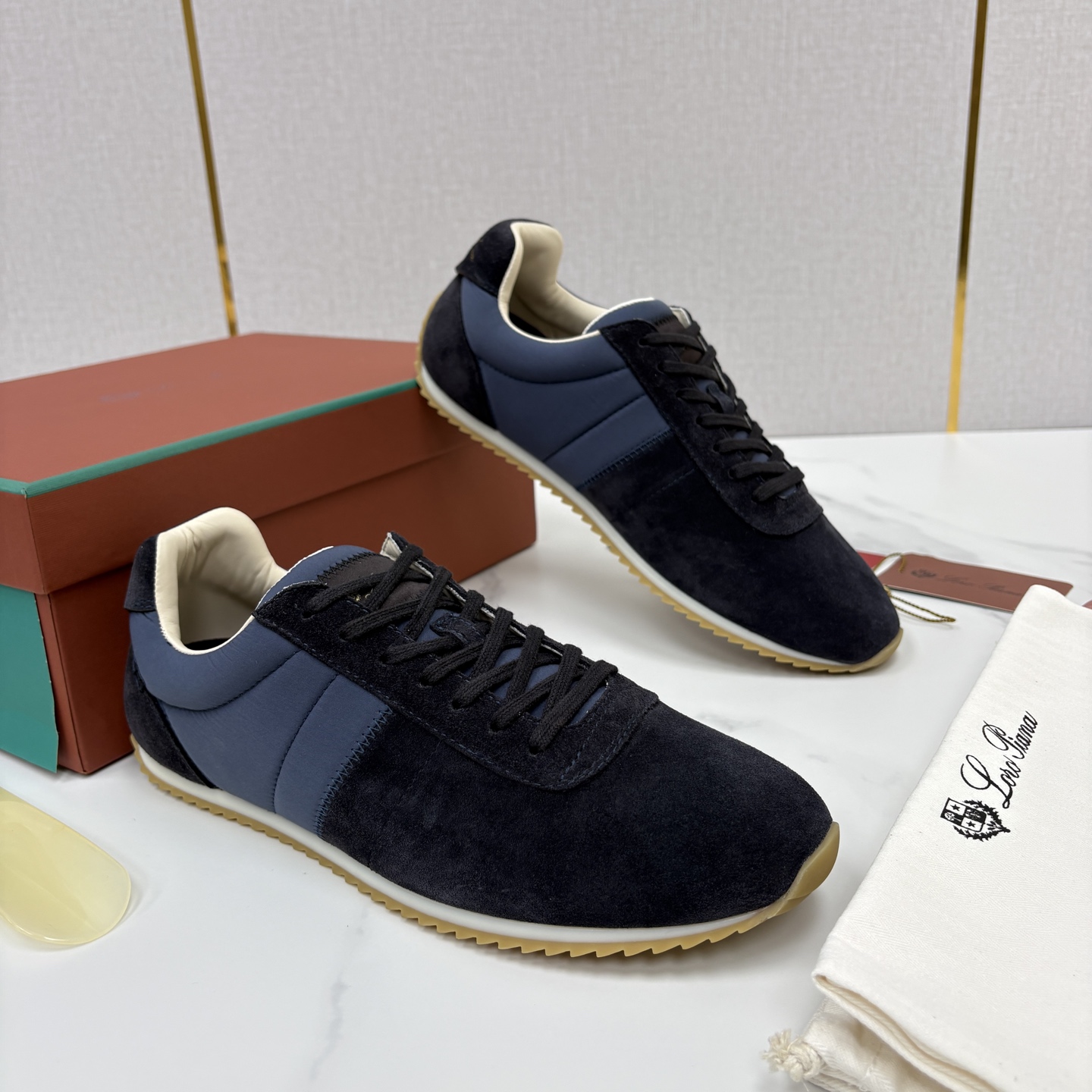 💋💍LP 家新品 Loro Pian* 诺悠*翩雅 Fast Walk 男士绒面牛皮拼接休闲运动鞋 官方 💋💍LP 家新品 Loro Pian* 诺悠*翩雅 Fast Walk 男士绒面牛皮拼接休闲运动鞋 官方