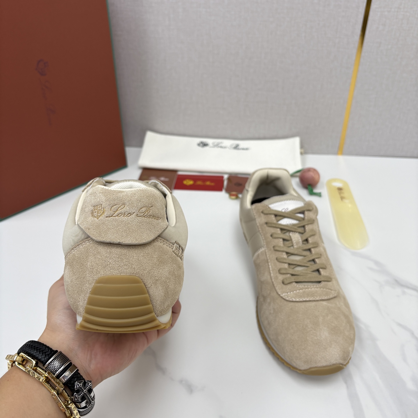 💋💍LP 家新品 Loro Pian* 诺悠*翩雅 Fast Walk 男士绒面牛皮拼接休闲运动鞋 官方 💋💍LP 家新品 Loro Pian* 诺悠*翩雅 Fast Walk 男士绒面牛皮拼接休闲运动鞋 官方