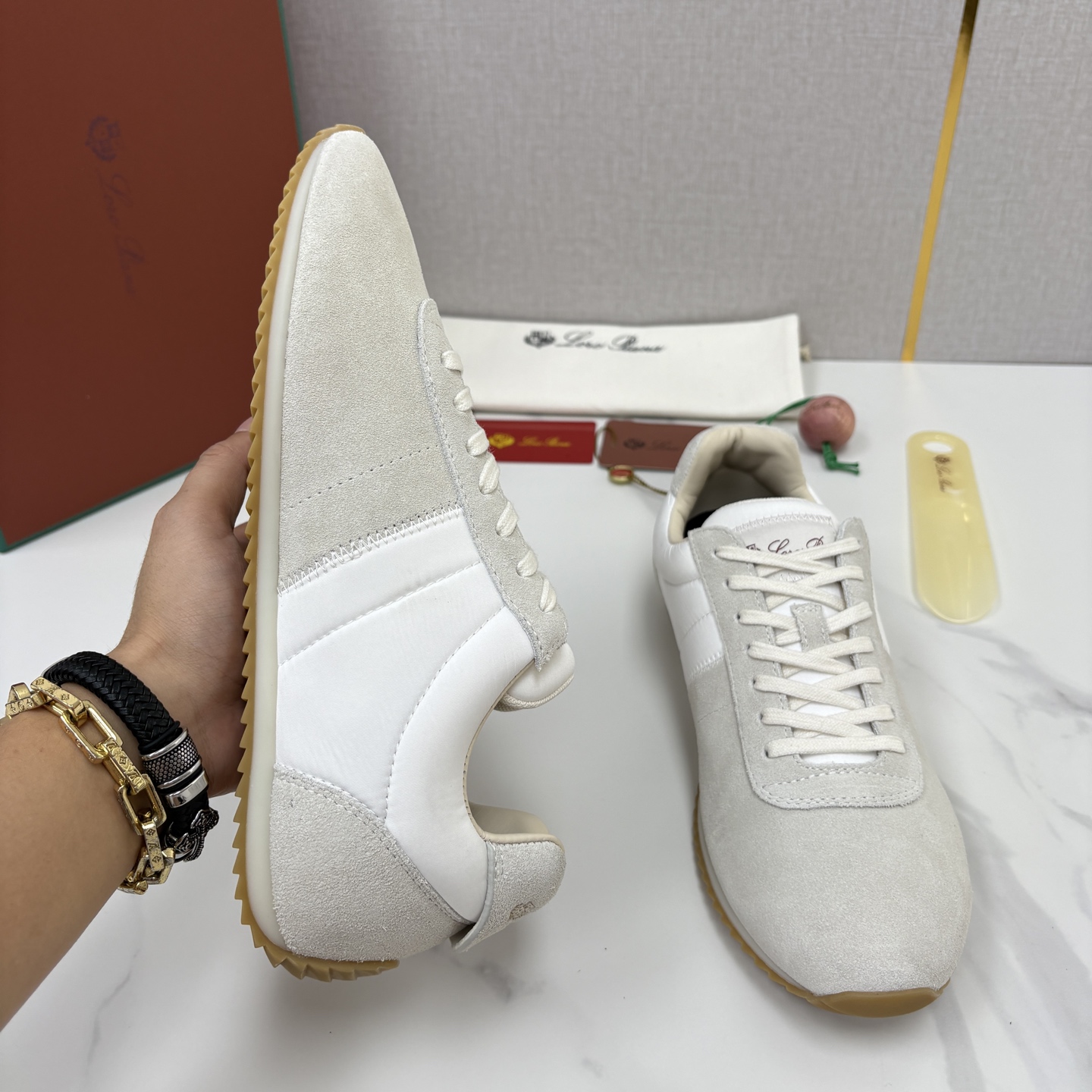 💋💍LP 家新品 Loro Pian* 诺悠*翩雅 Fast Walk 男士绒面牛皮拼接休闲运动鞋 官方 💋💍LP 家新品 Loro Pian* 诺悠*翩雅 Fast Walk 男士绒面牛皮拼接休闲运动鞋 官方
