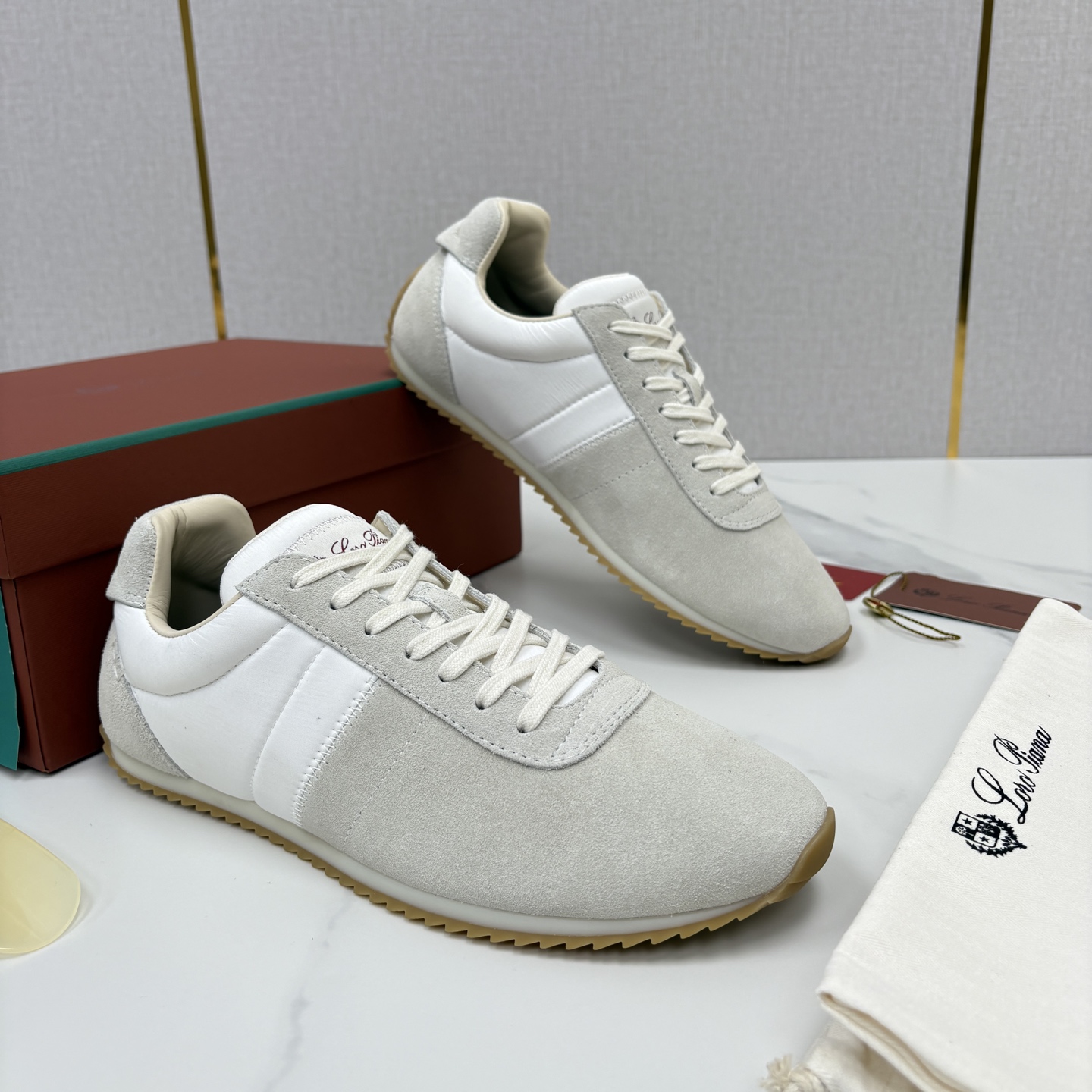 💋💍LP 家新品 Loro Pian* 诺悠*翩雅 Fast Walk 男士绒面牛皮拼接休闲运动鞋 官方 💋💍LP 家新品 Loro Pian* 诺悠*翩雅 Fast Walk 男士绒面牛皮拼接休闲运动鞋 官方