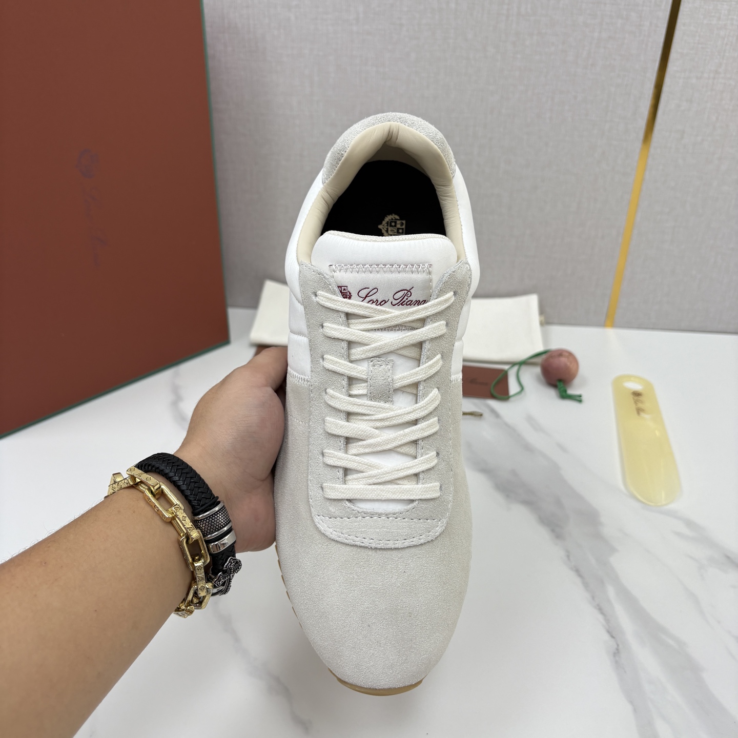 💋💍LP 家新品 Loro Pian* 诺悠*翩雅 Fast Walk 男士绒面牛皮拼接休闲运动鞋 官方 💋💍LP 家新品 Loro Pian* 诺悠*翩雅 Fast Walk 男士绒面牛皮拼接休闲运动鞋 官方