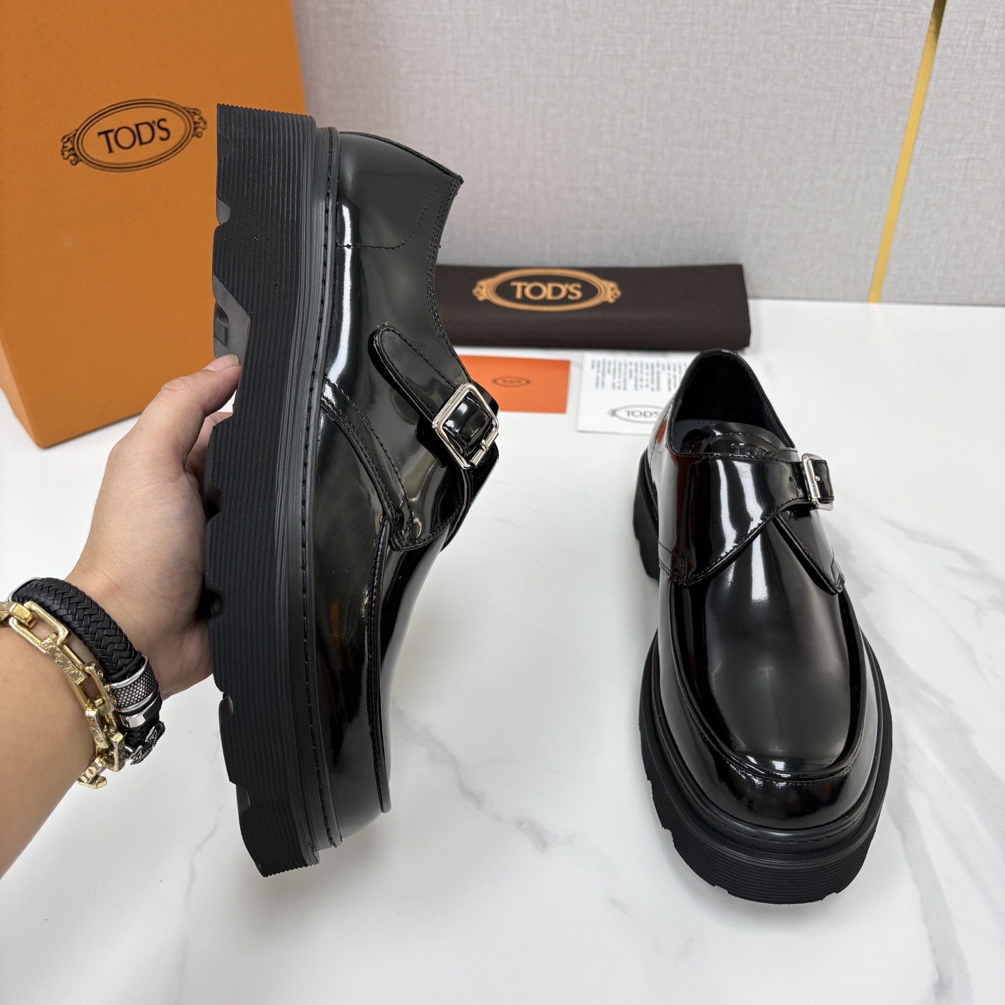 💋💍 TOD*S 托德-斯 新品皮革厚底僧侣德比鞋 官方 6.300 本款乐福鞋以雅致的开边珠亮皮革/进口N 💋💍 TOD*S 托德-斯 新品皮革厚底僧侣德比鞋 官方 6.300 本款乐福鞋以雅致的开边珠亮皮革/进口N