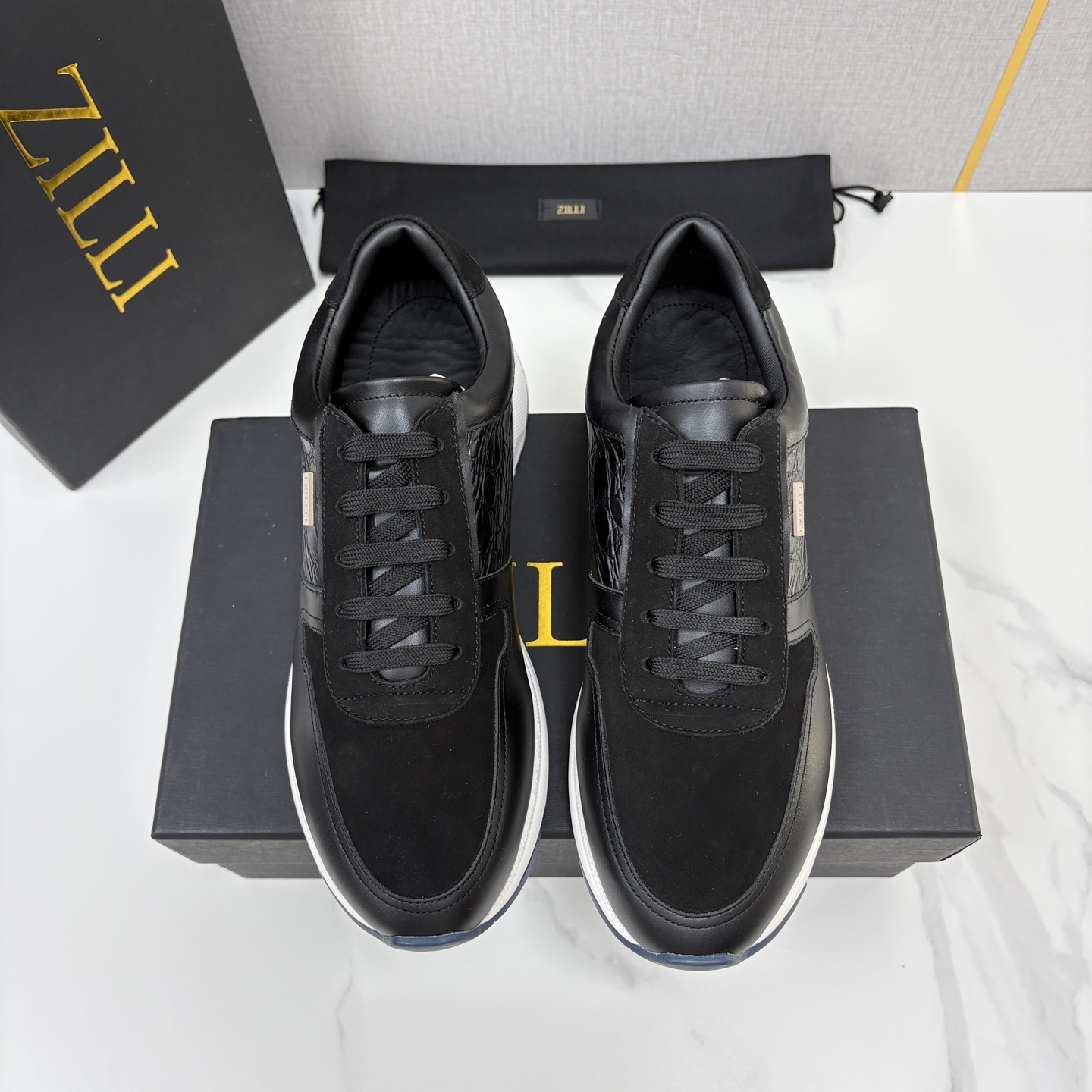💋💍ZL家新品  Zill* 兹-利  是1970创立的法国奢侈男装品牌   缝线装饰男士休闲运动鞋 当法式奢华邂逅意式