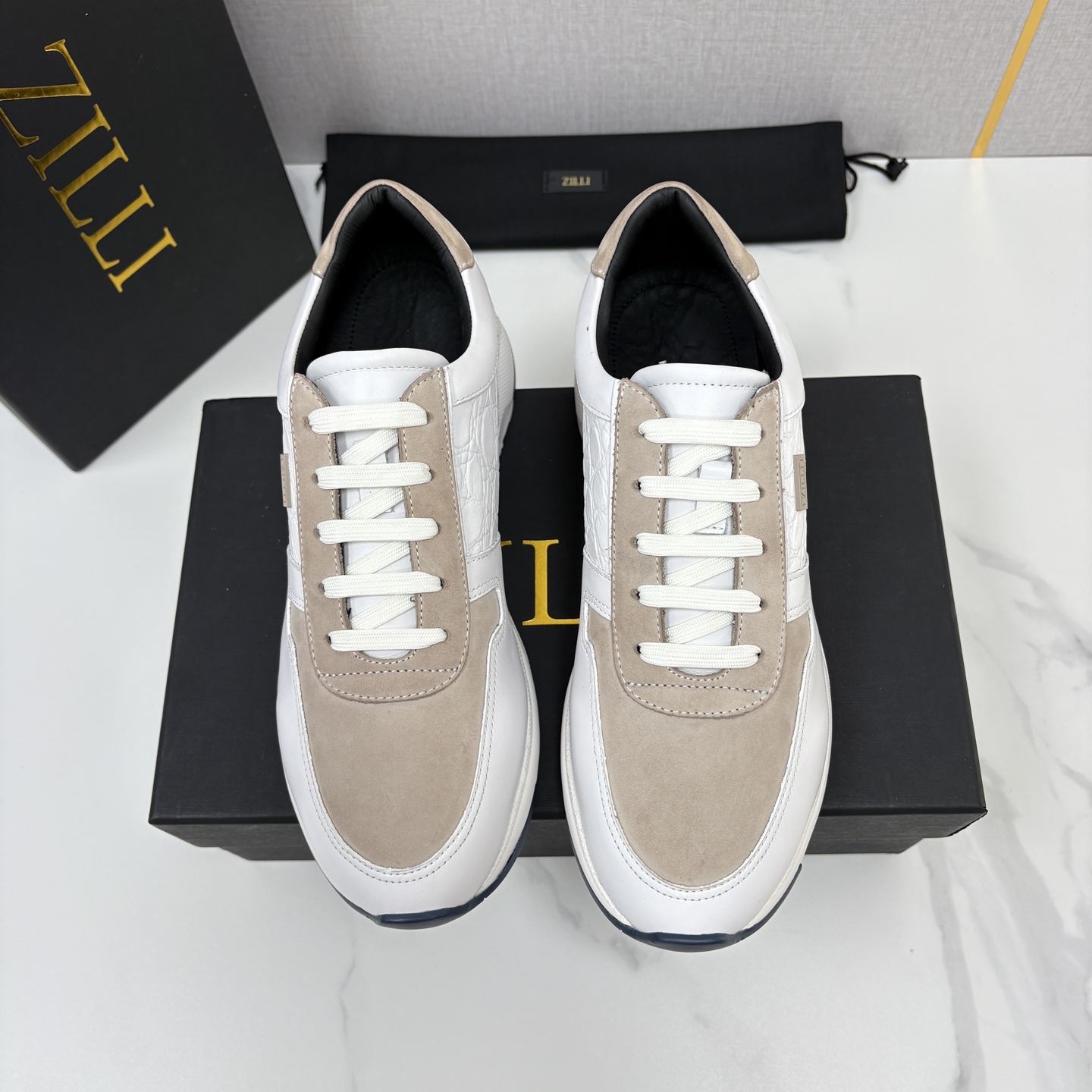 💋💍ZL家新品  Zill* 兹-利  是1970创立的法国奢侈男装品牌   缝线装饰男士休闲运动鞋 当法式奢华邂逅意式