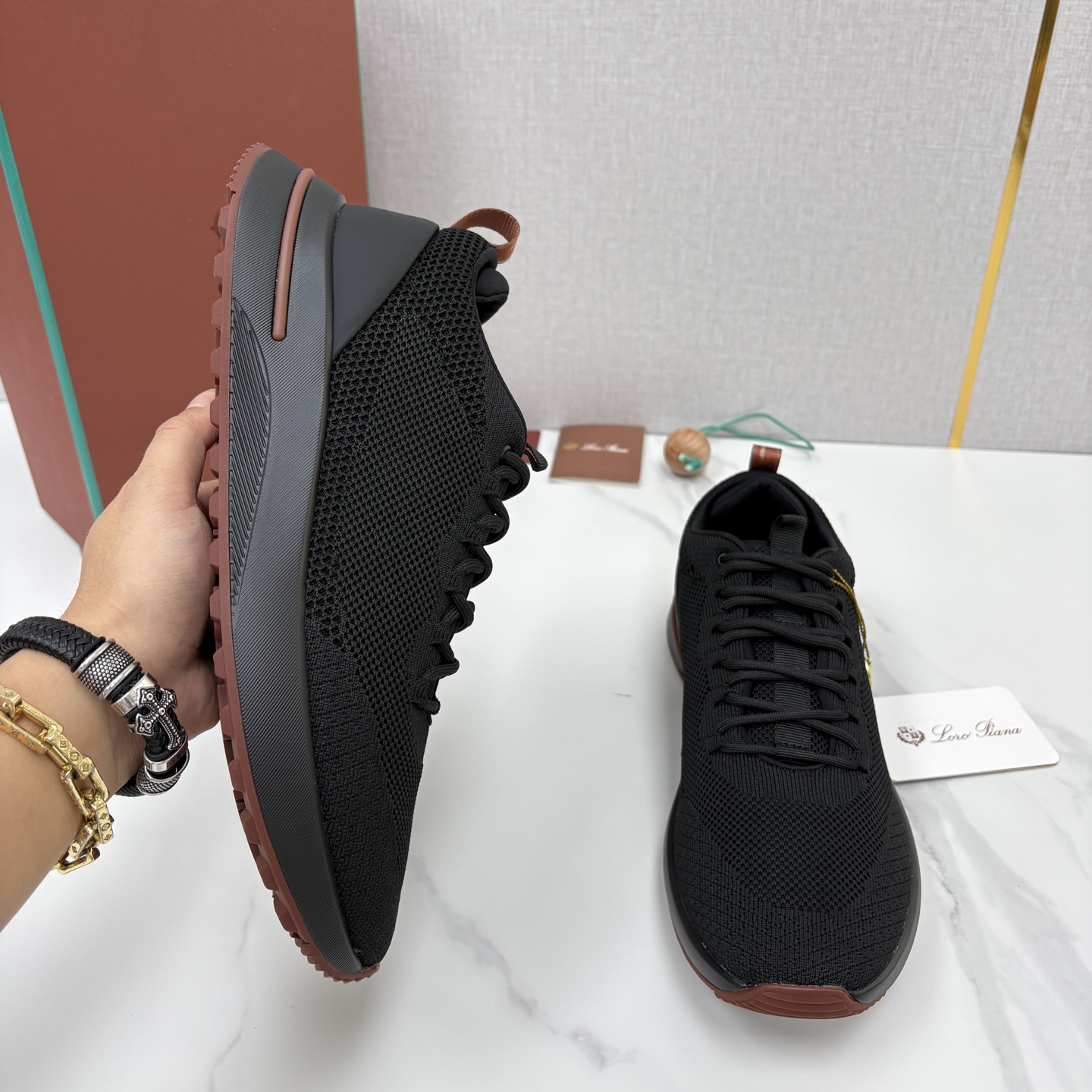 💋💍LP 家新品 Loro Pian* 诺悠*翩雅 Week End Walk 男士网面牛皮拼接休闲运动鞋 💋💍LP 家新品 Loro Pian* 诺悠*翩雅 Week End Walk 男士网面牛皮拼接休闲运动鞋
