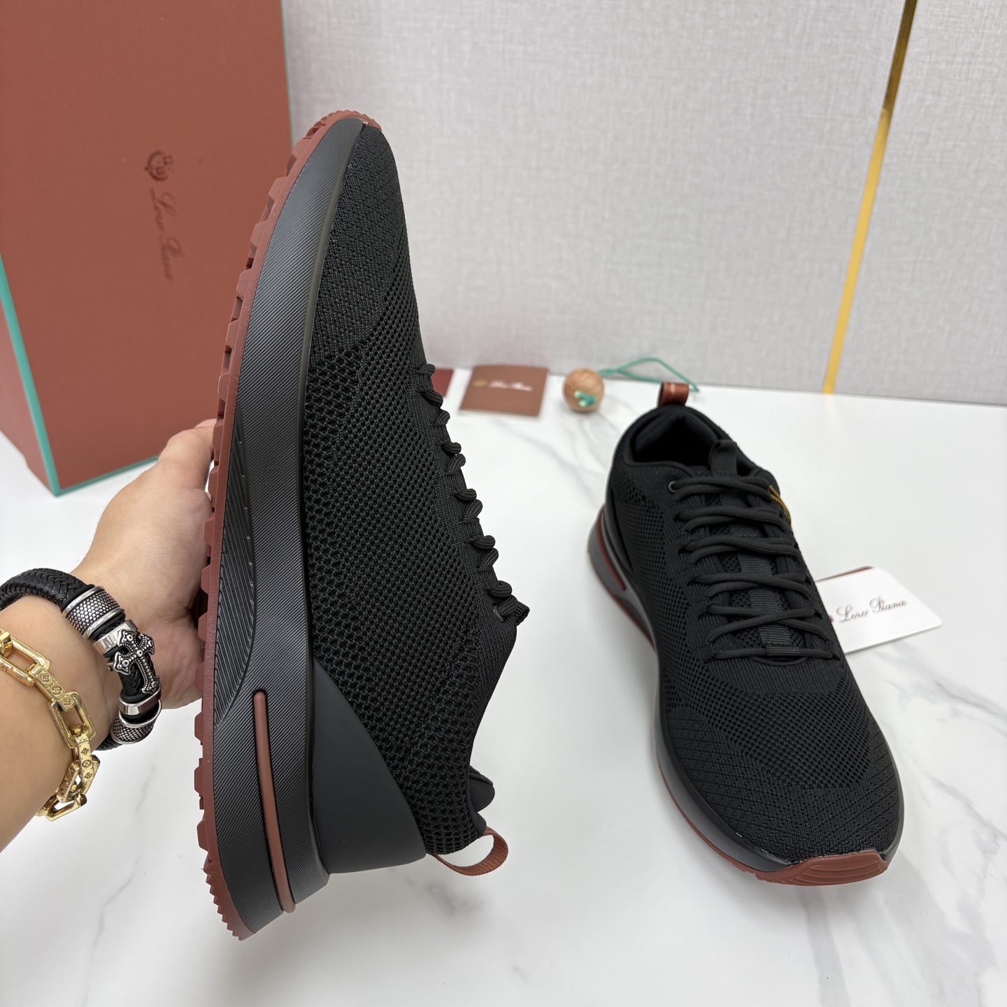 💋💍LP 家新品 Loro Pian* 诺悠*翩雅 Week End Walk 男士网面牛皮拼接休闲运动鞋 💋💍LP 家新品 Loro Pian* 诺悠*翩雅 Week End Walk 男士网面牛皮拼接休闲运动鞋