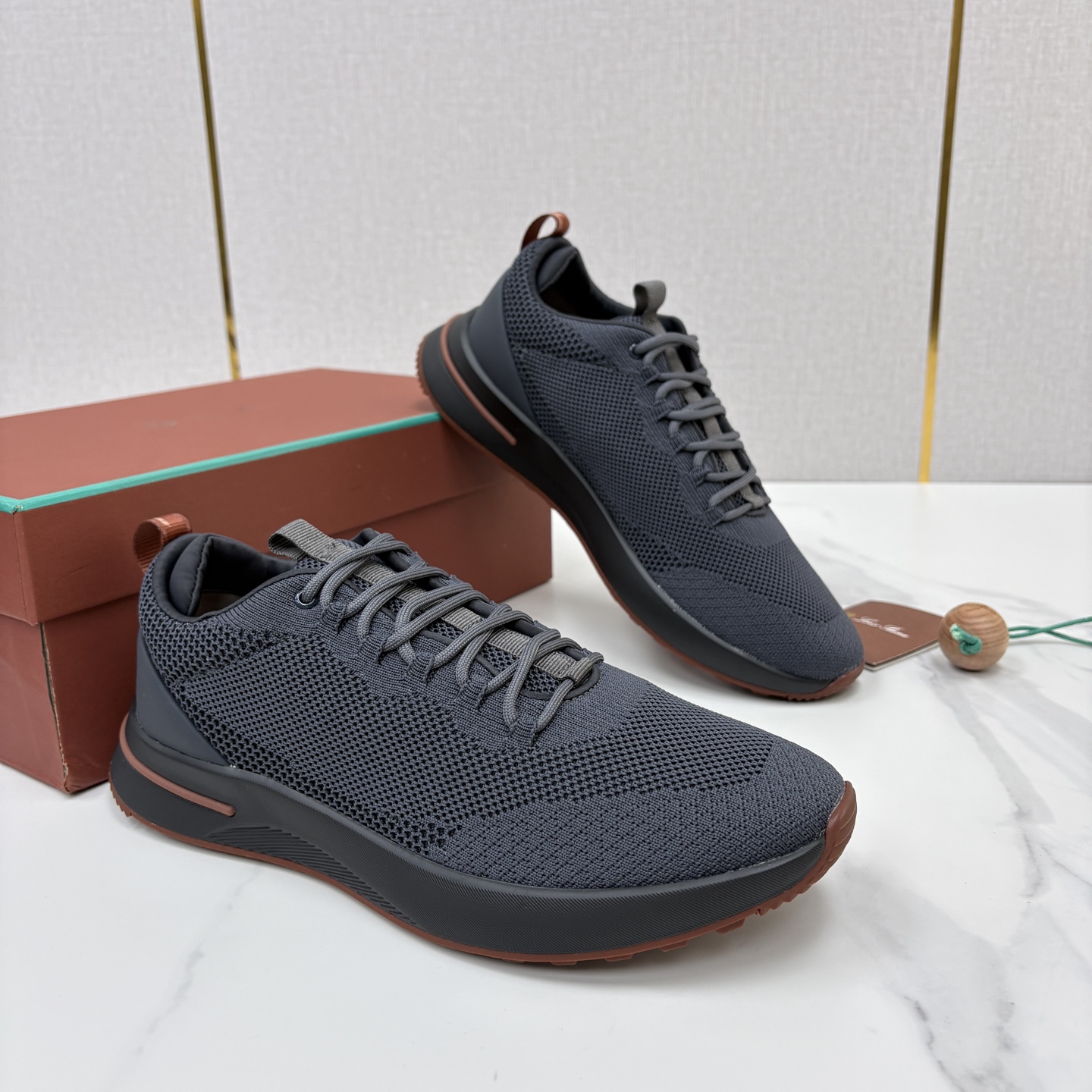 💋💍LP 家新品   Loro Pian*   诺悠*翩雅   Week End Walk 男士网面牛皮拼接休闲运动鞋 