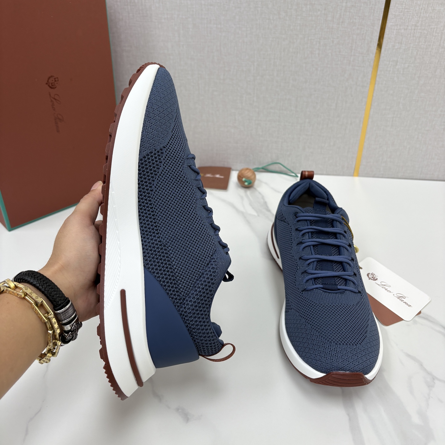 💋💍LP 家新品 Loro Pian* 诺悠*翩雅 Week End Walk 男士网面牛皮拼接休闲运动鞋 💋💍LP 家新品 Loro Pian* 诺悠*翩雅 Week End Walk 男士网面牛皮拼接休闲运动鞋