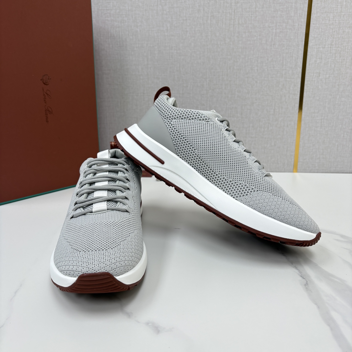 💋💍LP 家新品   Loro Pian*   诺悠*翩雅   Week End Walk 男士网面牛皮拼接休闲运动鞋 