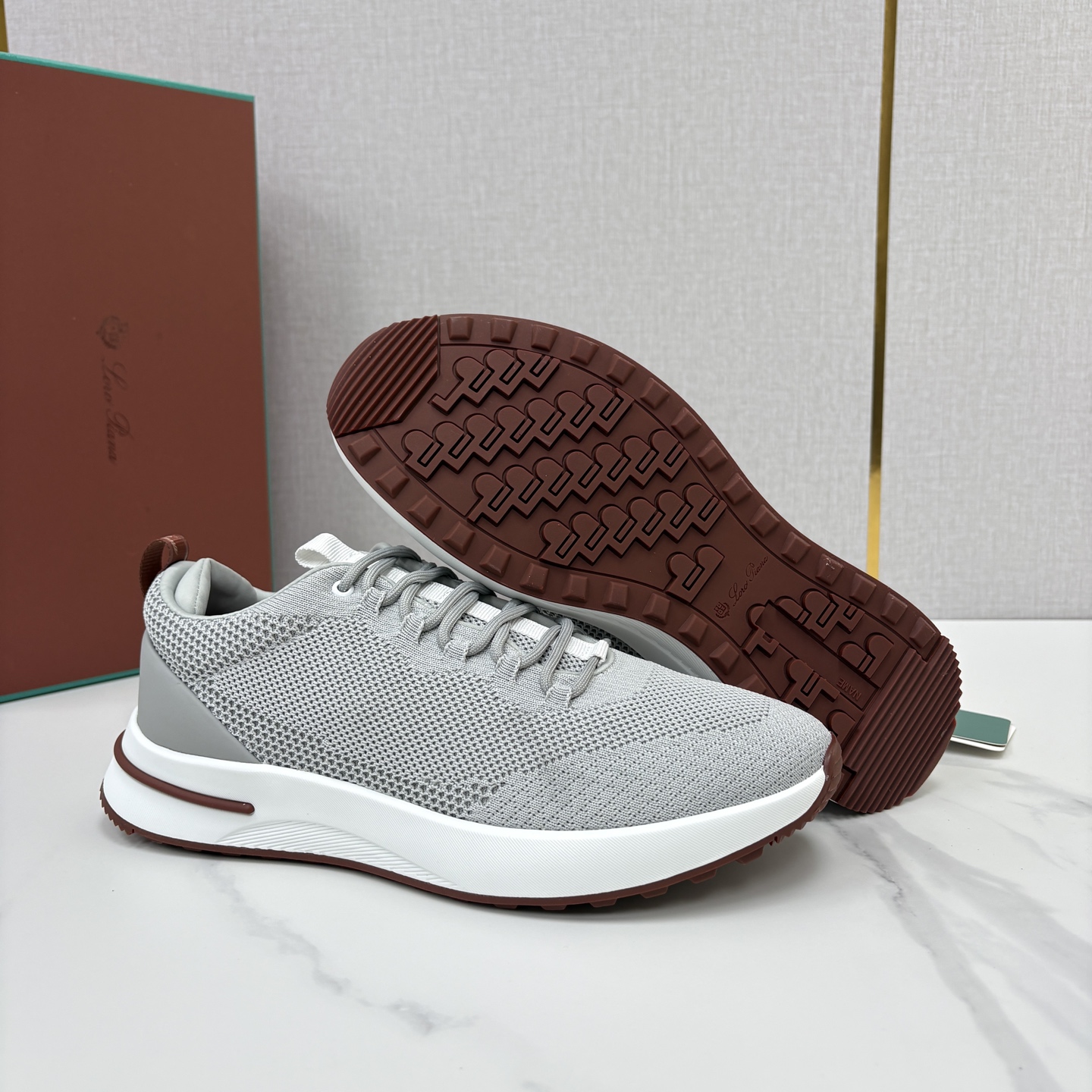💋💍LP 家新品   Loro Pian*   诺悠*翩雅   Week End Walk 男士网面牛皮拼接休闲运动鞋 