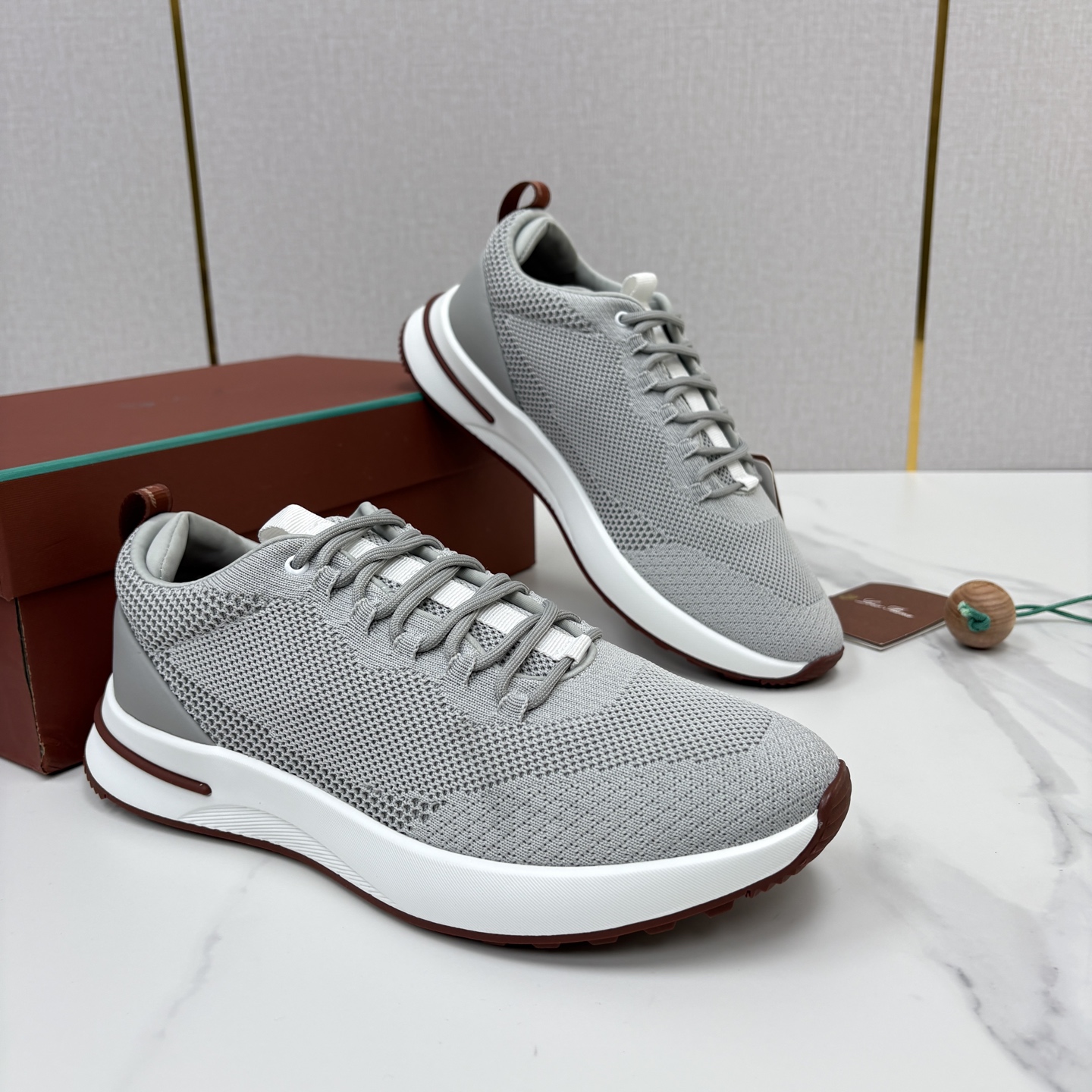 💋💍LP 家新品   Loro Pian*   诺悠*翩雅   Week End Walk 男士网面牛皮拼接休闲运动鞋 