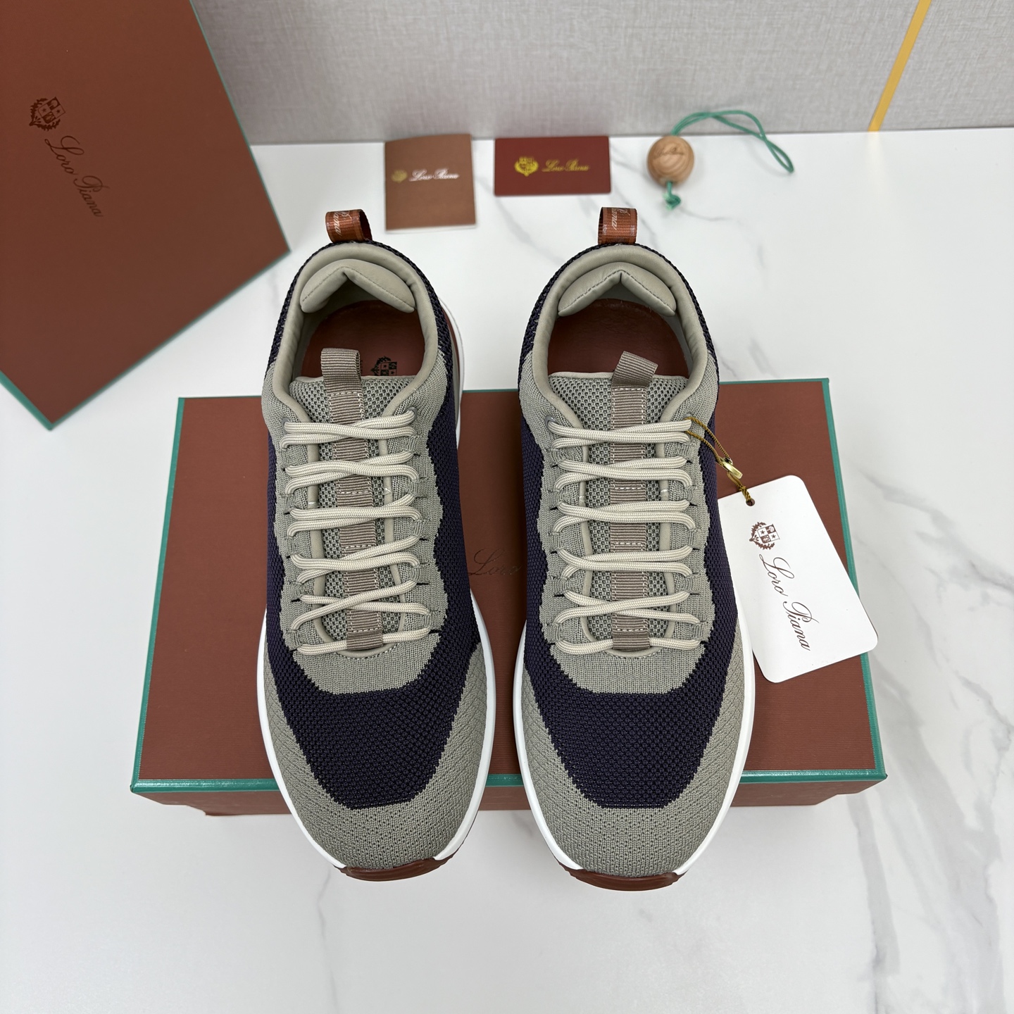 💋💍LP 家新品   Loro Pian*   诺悠*翩雅   Week End Walk 男士网面牛皮拼接休闲运动鞋 