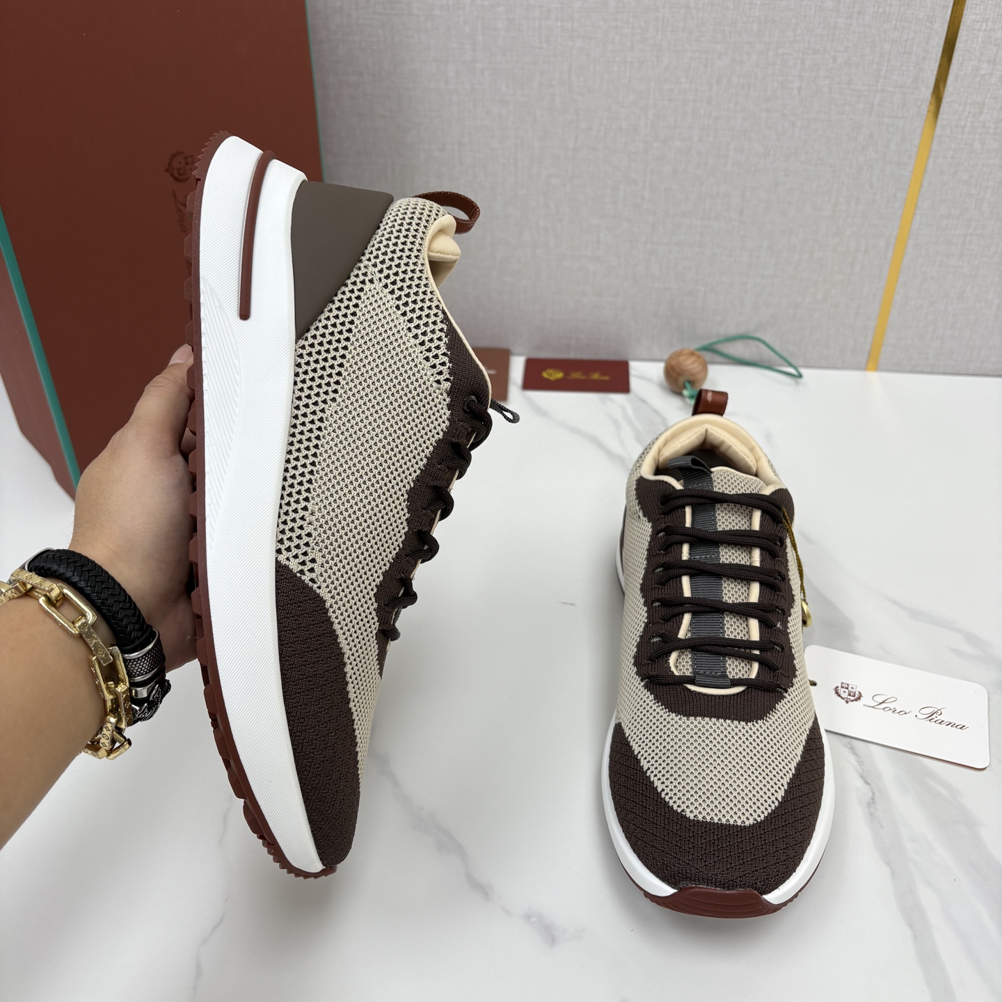 💋💍LP 家新品 Loro Pian* 诺悠*翩雅 Week End Walk 男士网面牛皮拼接休闲运动鞋 💋💍LP 家新品 Loro Pian* 诺悠*翩雅 Week End Walk 男士网面牛皮拼接休闲运动鞋
