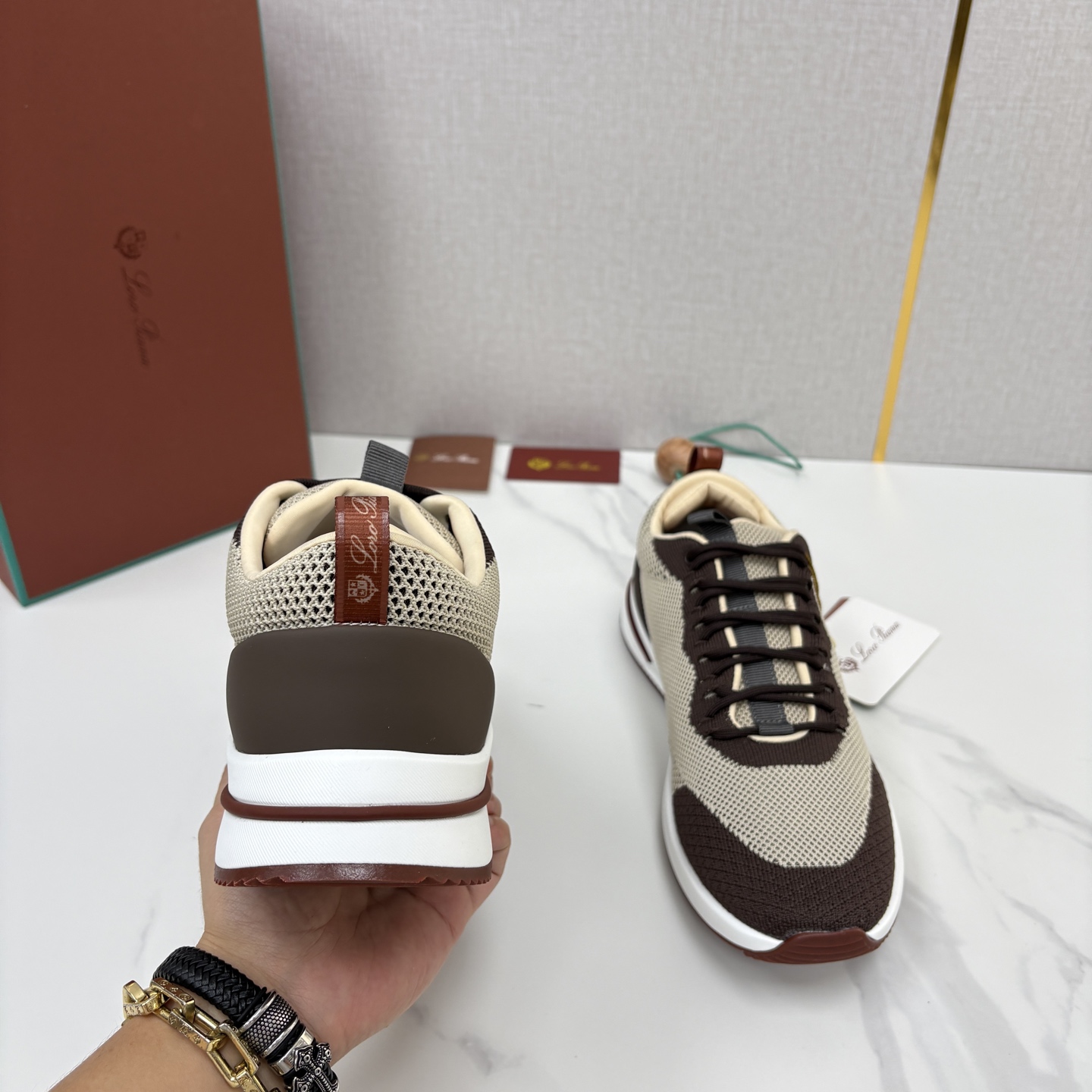 💋💍LP 家新品 Loro Pian* 诺悠*翩雅 Week End Walk 男士网面牛皮拼接休闲运动鞋 💋💍LP 家新品 Loro Pian* 诺悠*翩雅 Week End Walk 男士网面牛皮拼接休闲运动鞋