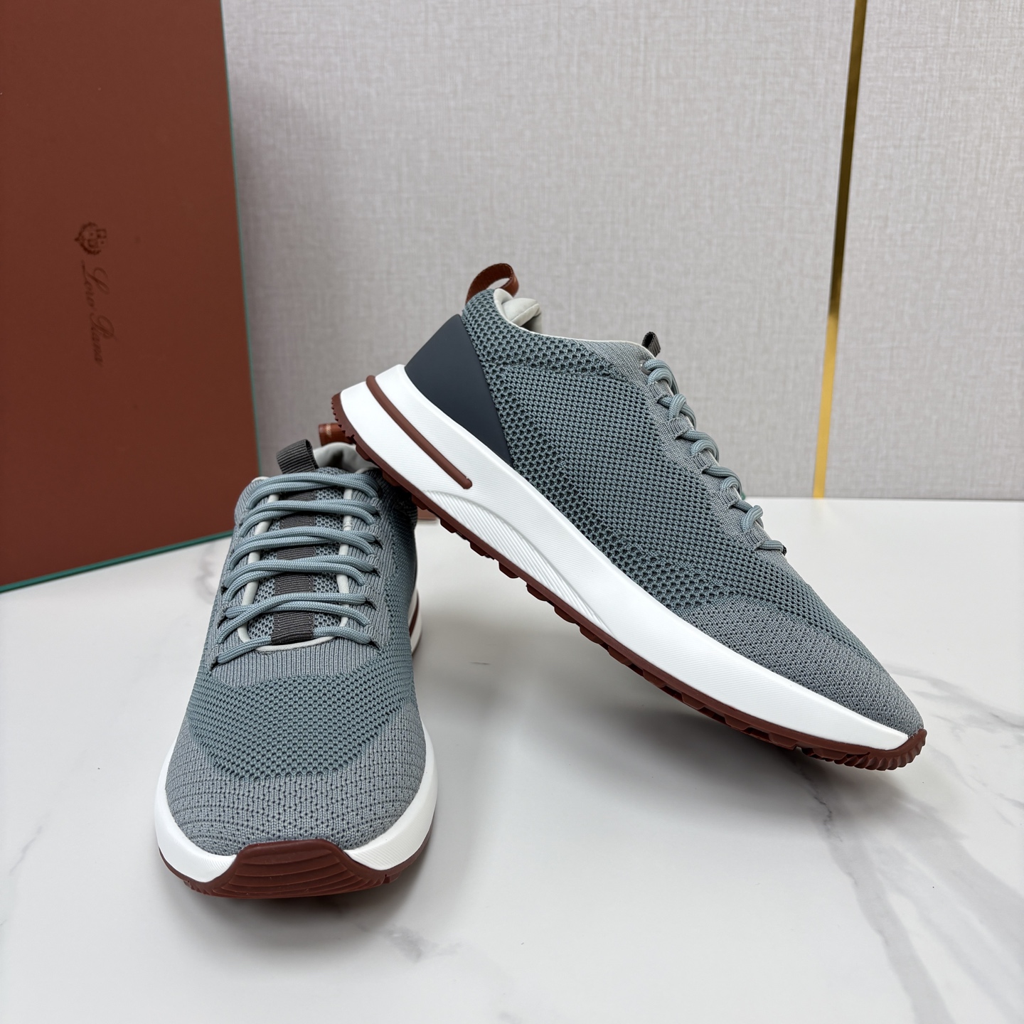 💋💍LP 家新品   Loro Pian*   诺悠*翩雅   Week End Walk 男士网面牛皮拼接休闲运动鞋 