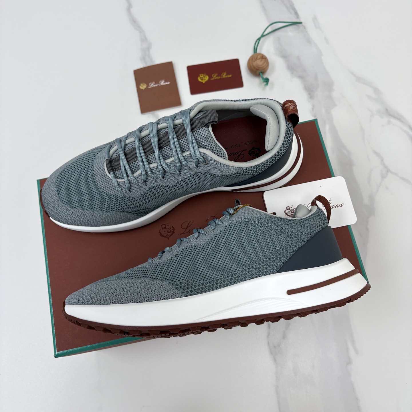 💋💍LP 家新品   Loro Pian*   诺悠*翩雅   Week End Walk 男士网面牛皮拼接休闲运动鞋 