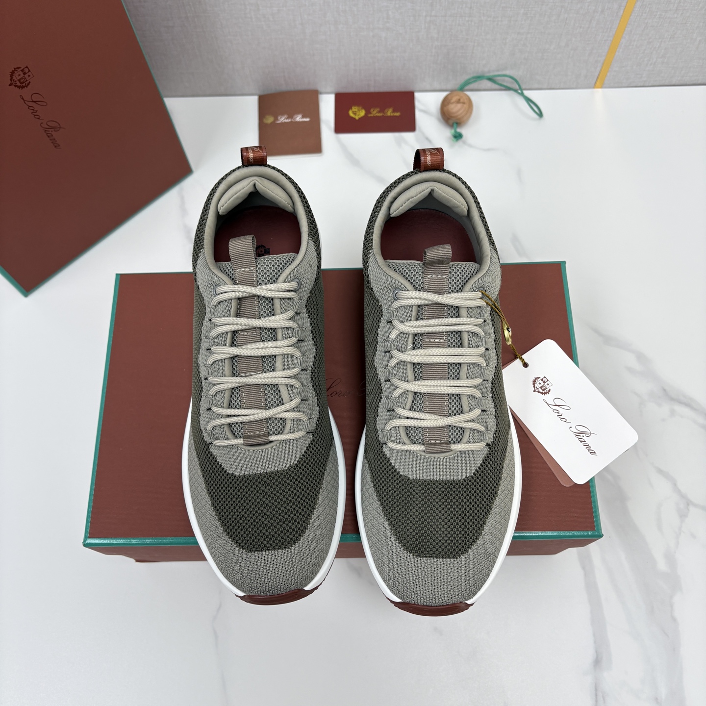 💋💍LP 家新品   Loro Pian*   诺悠*翩雅   Week End Walk 男士网面牛皮拼接休闲运动鞋 